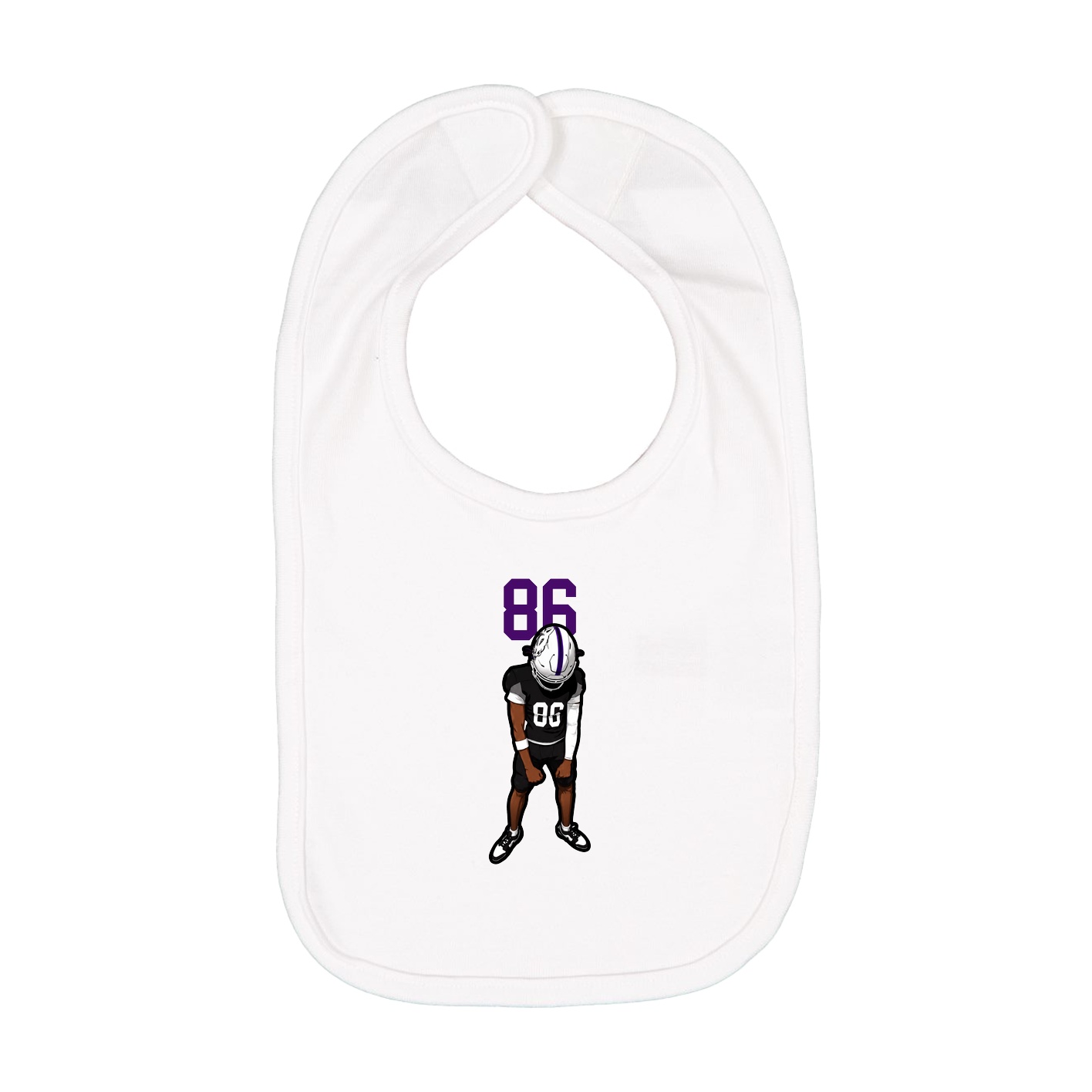 Infant Bib — Number Top in White