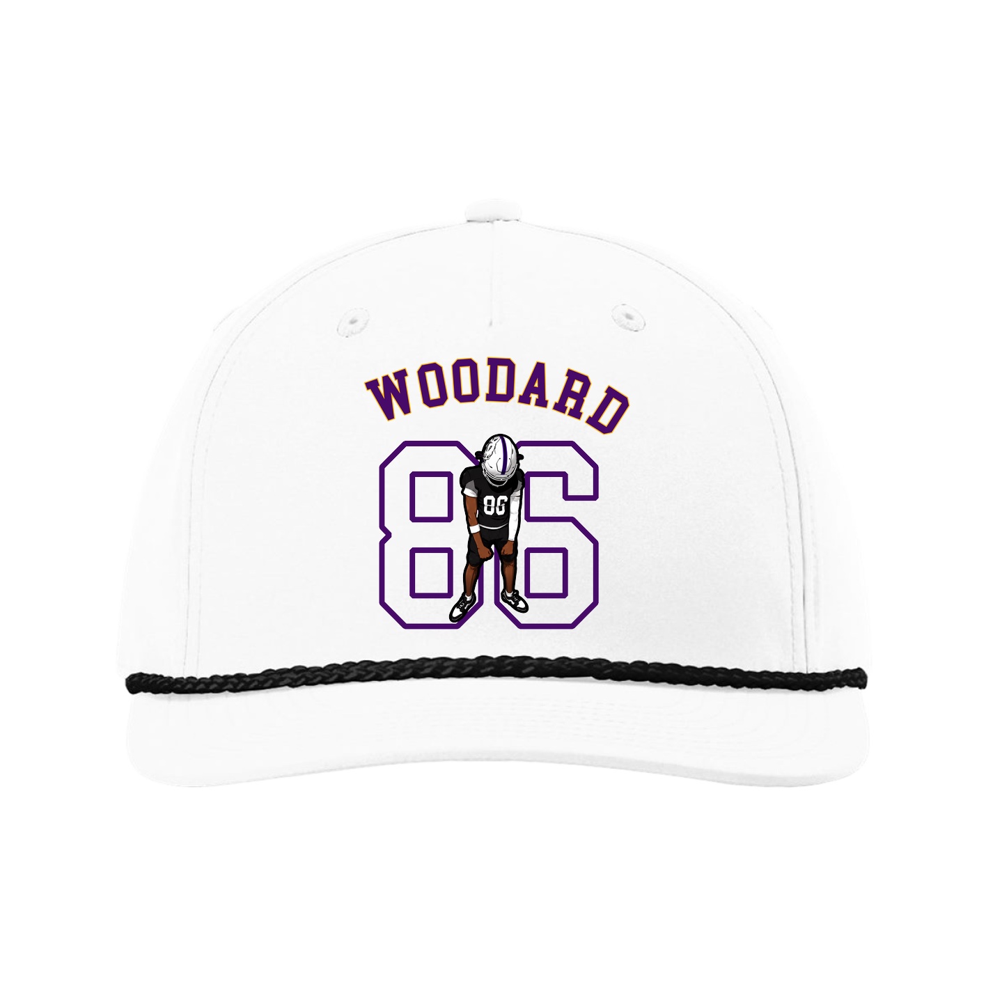 Five-Panel Classic Rope Cap — Shirsey Arch in White