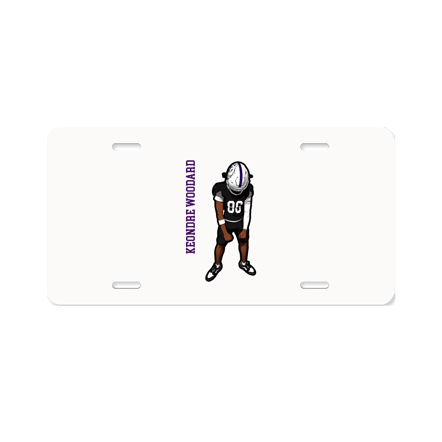 License Plate — Name Vertical in Classic