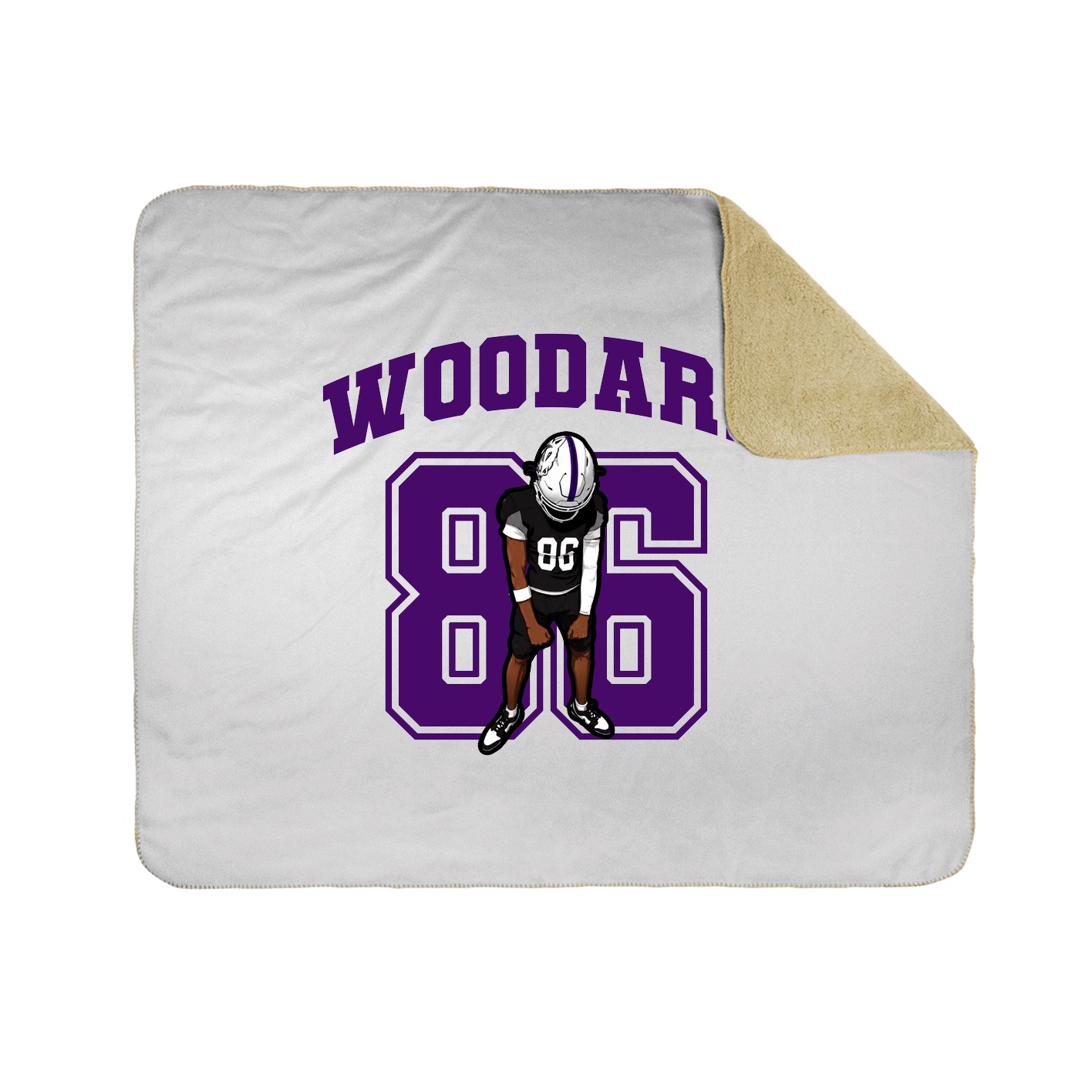 Throw Blanket — Number in White