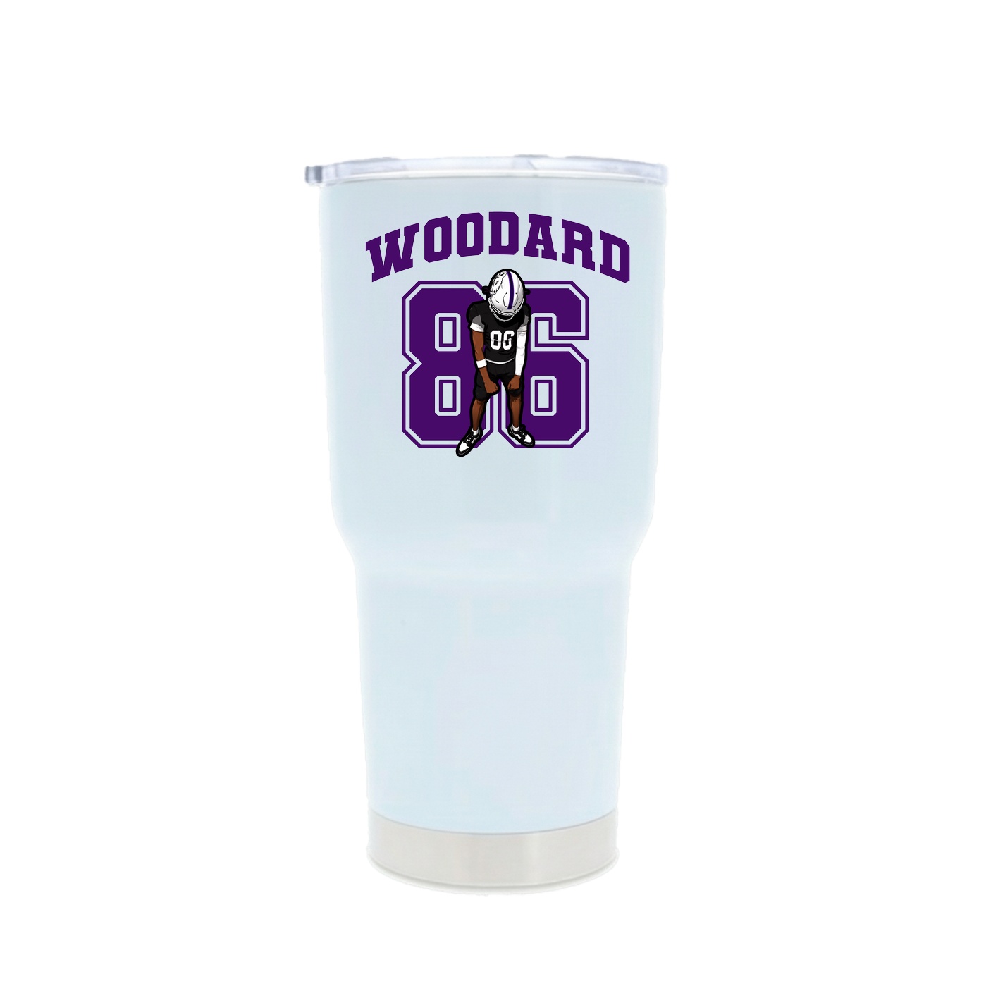 30oz Stainless Steel Tumbler — Number in White