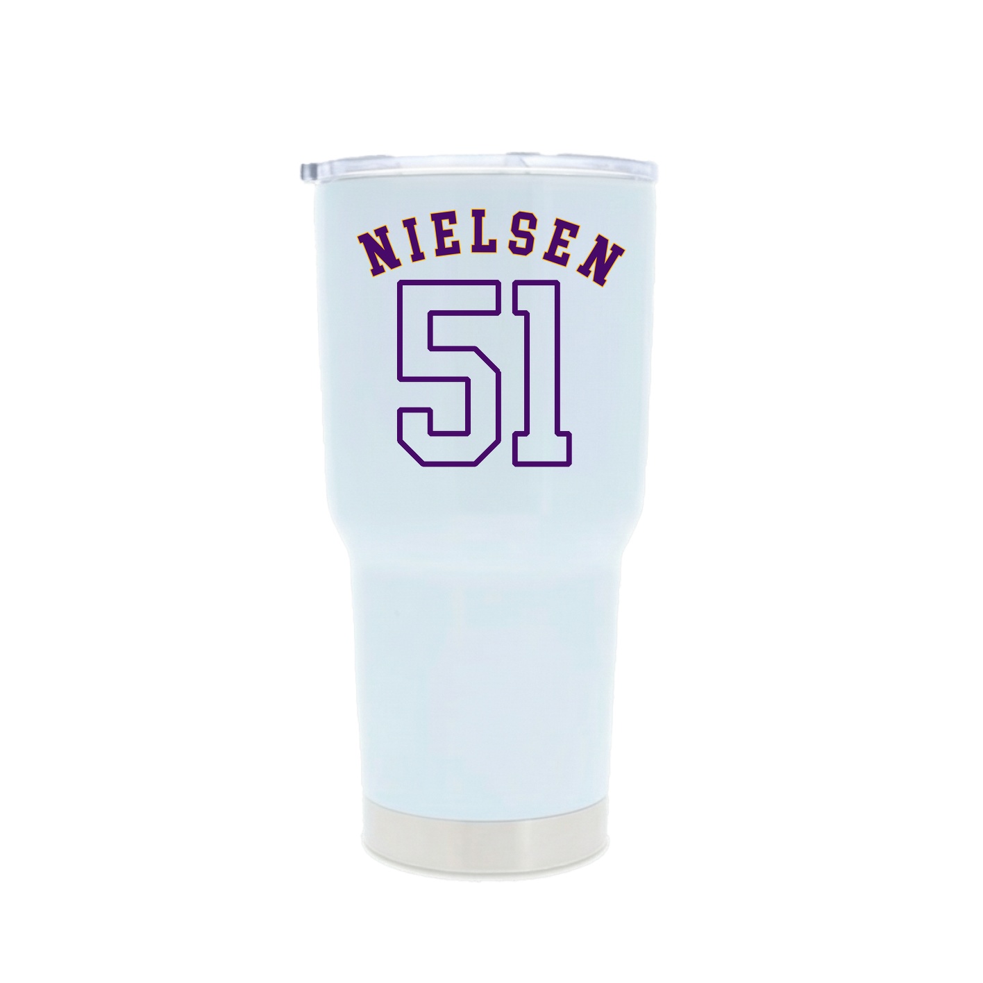 30oz Stainless Steel Tumbler — Shirsey Arch in White