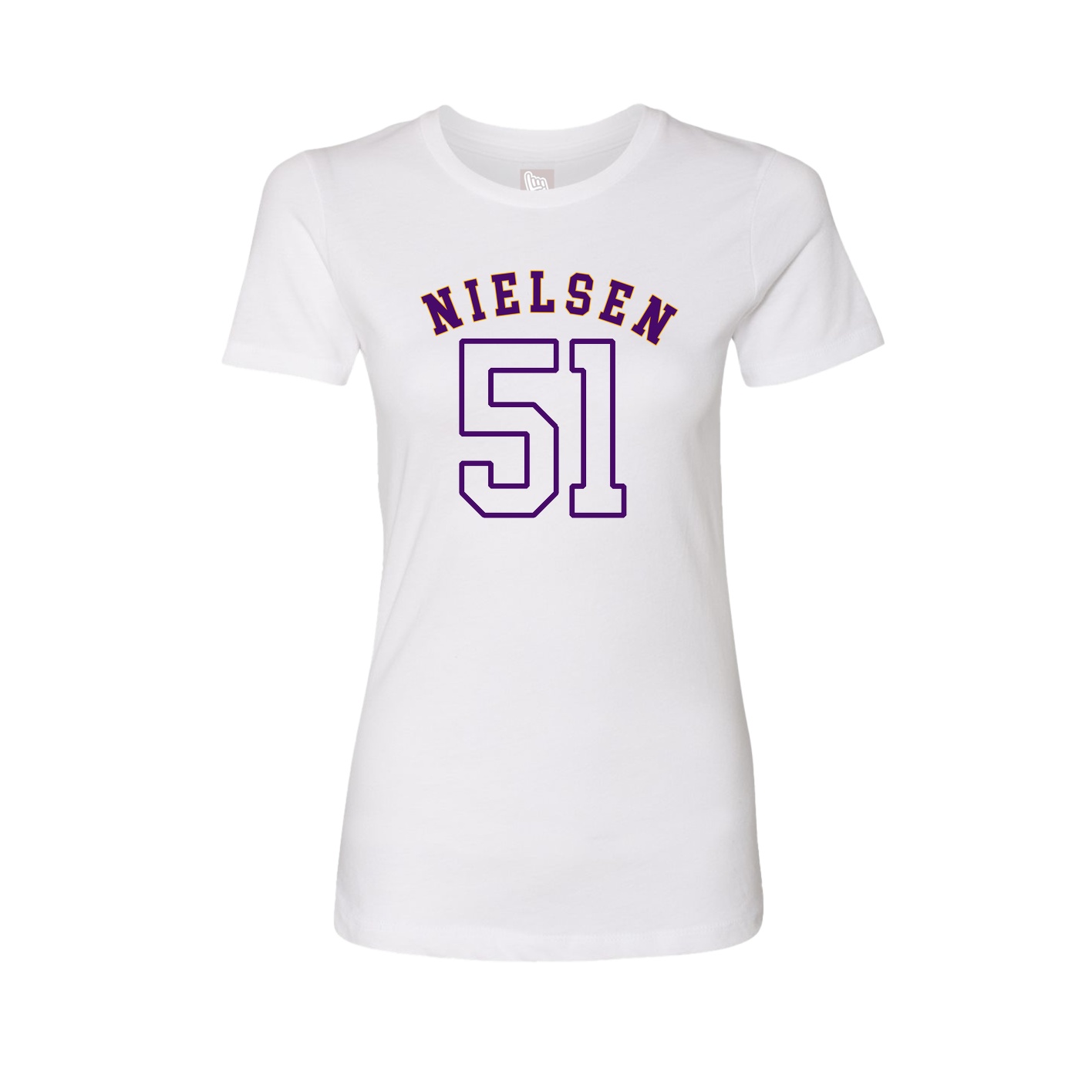 Fitted Women's Tee — Shirsey Arch in White