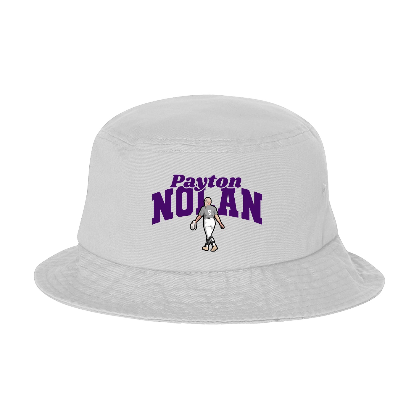 Bucket Cap — Signature Arch in White