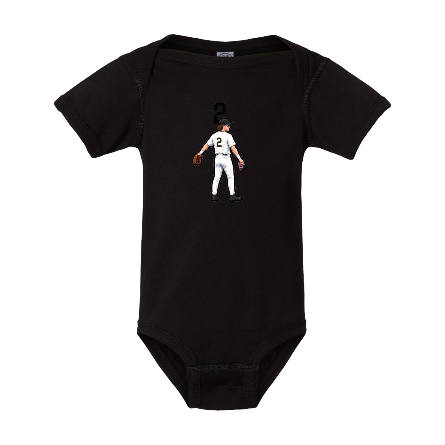 Baby Onesie — Number Top in Black