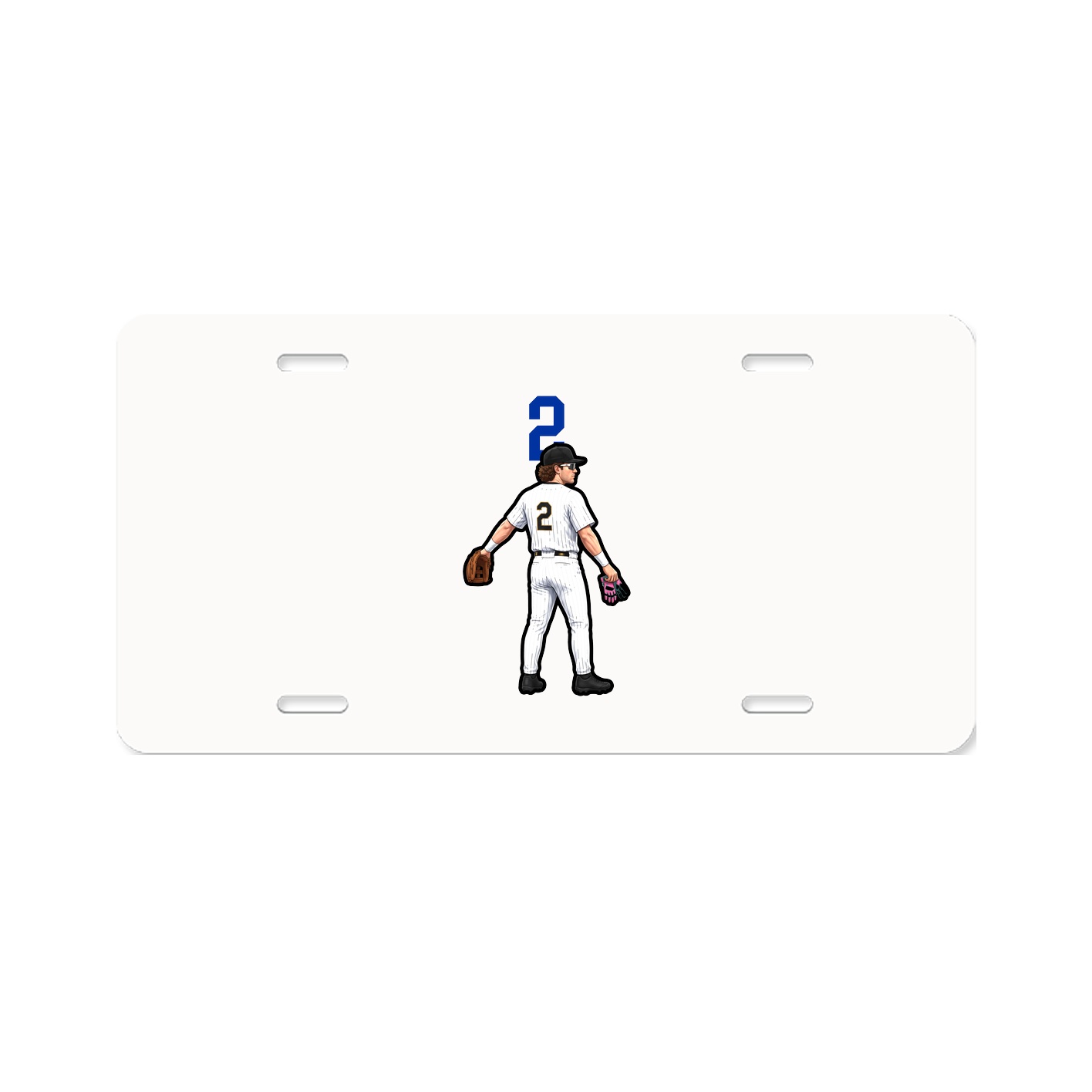 License Plate — Number Top in Classic