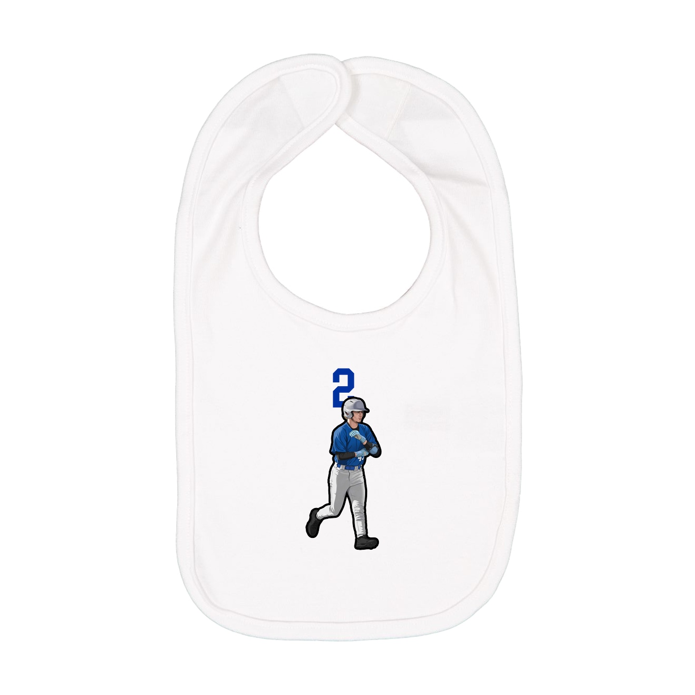 Infant Bib — Number Top in White