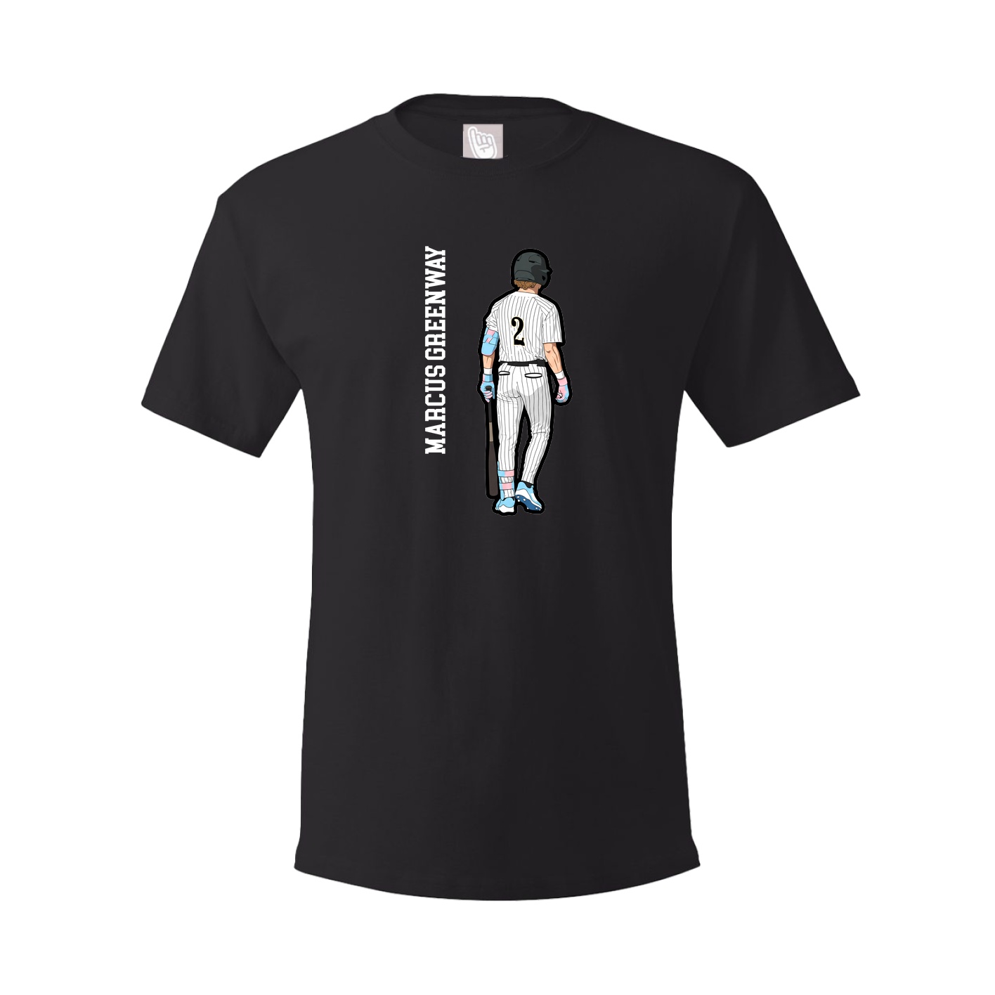 Youth Tee — Name Vertical in Black