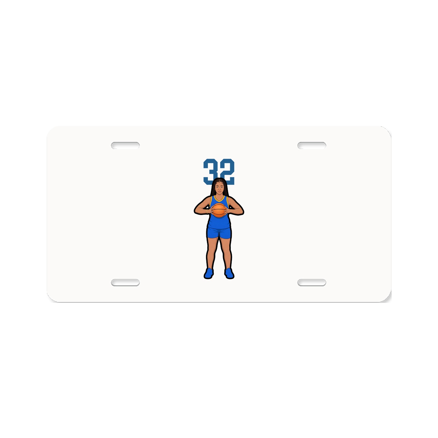 License Plate — Number Top in Classic