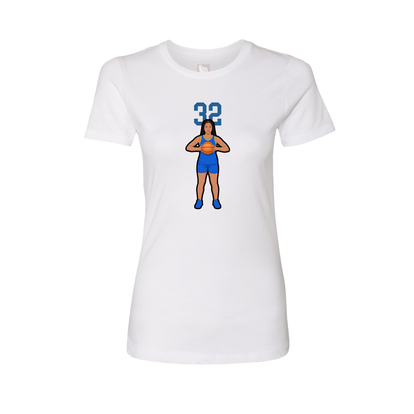 Womens Tee — Number Top in White