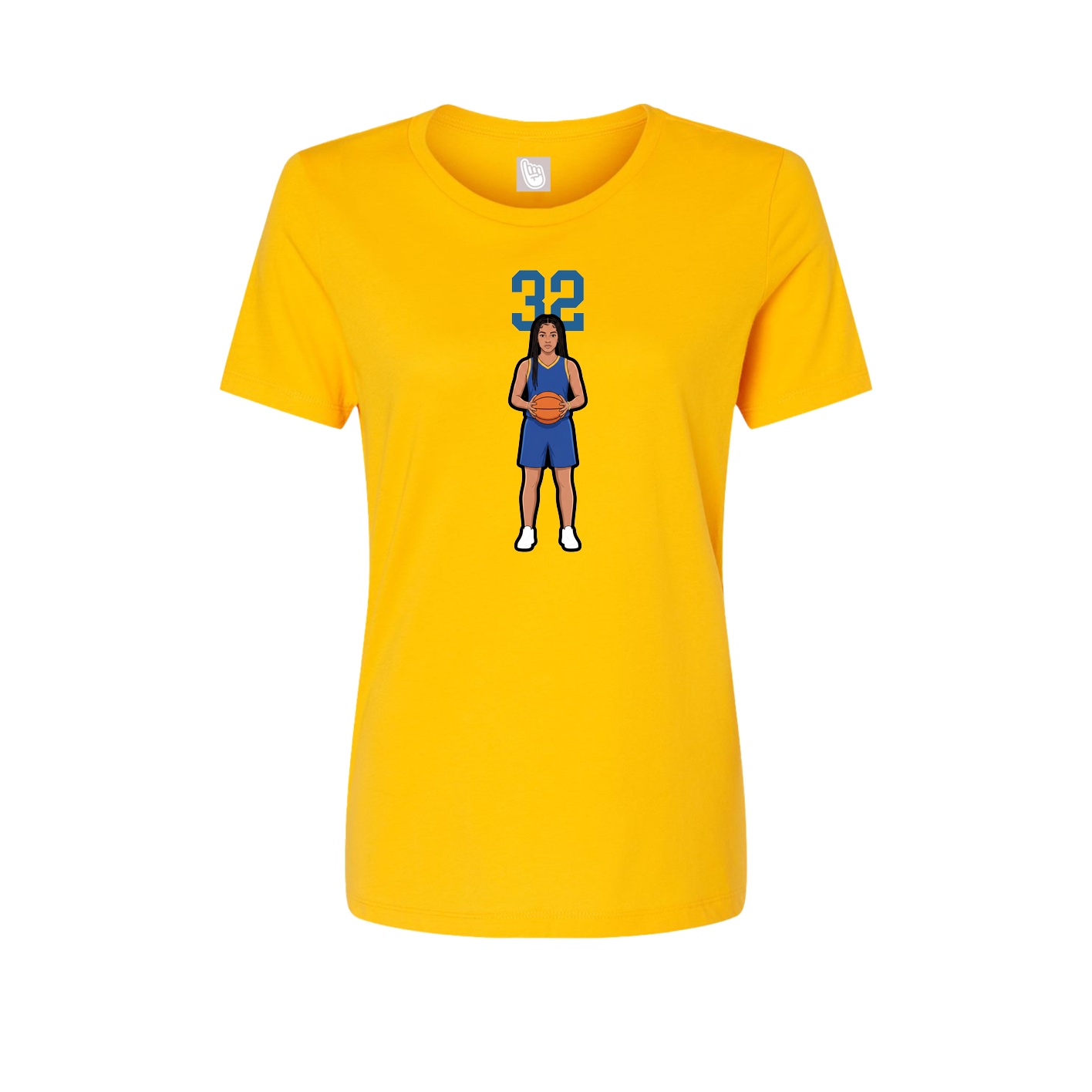 Womens Tee — Number Top in Gold