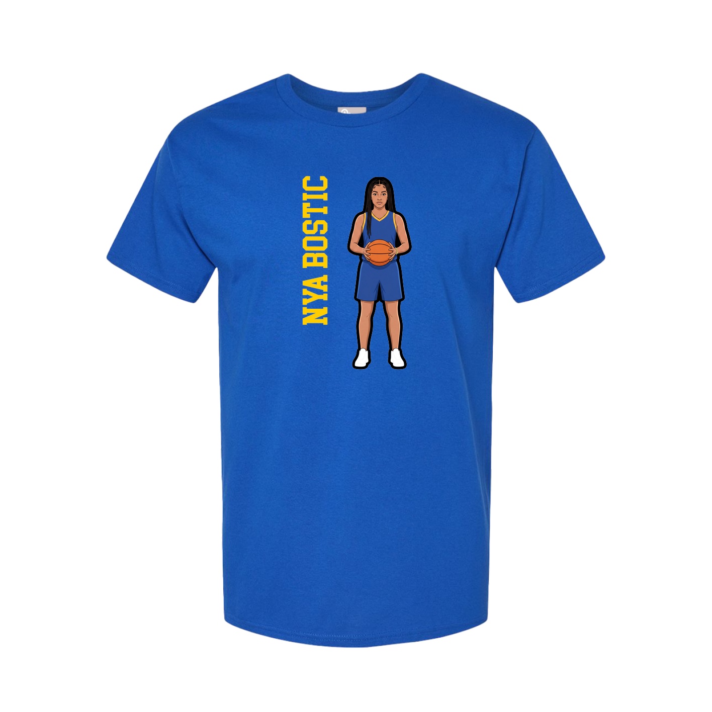 Youth Tee — Name Vertical in Royal