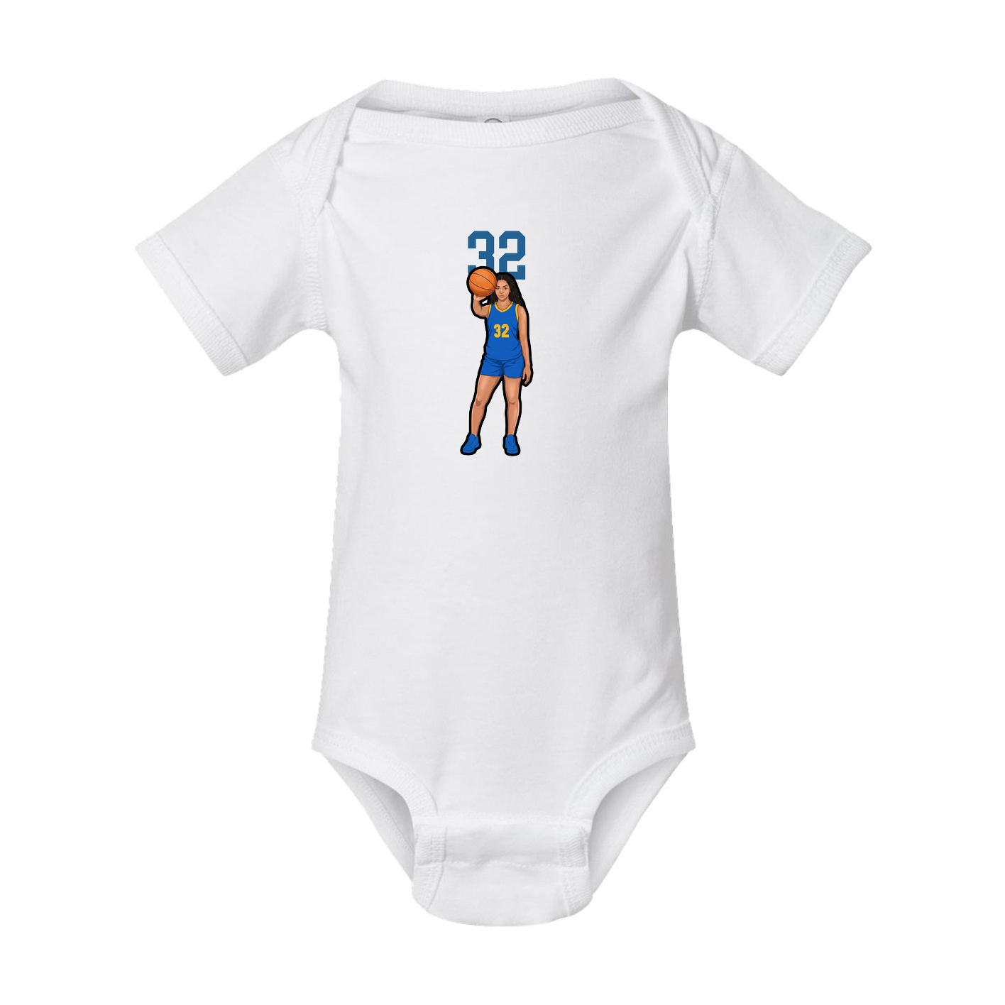 Baby Onesie — Number Top in White