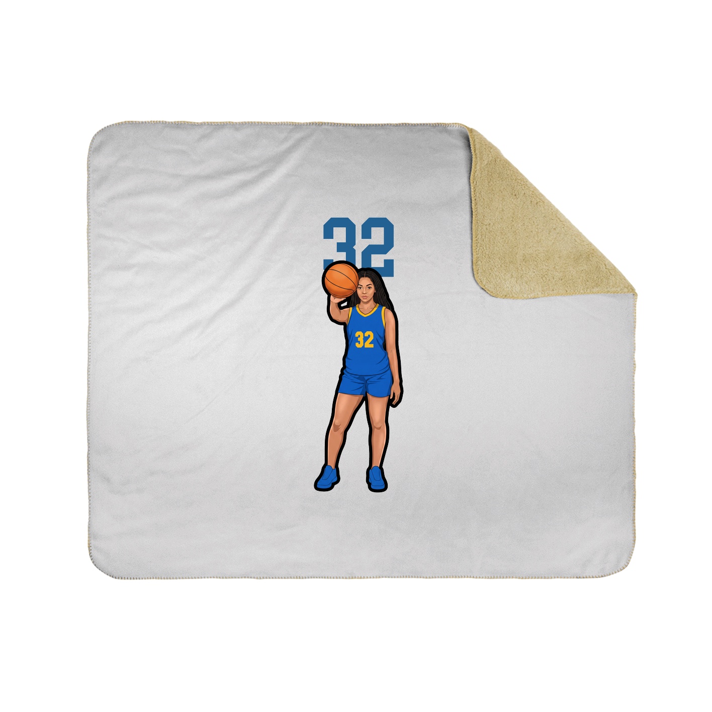 Throw Blanket — Number Top in White