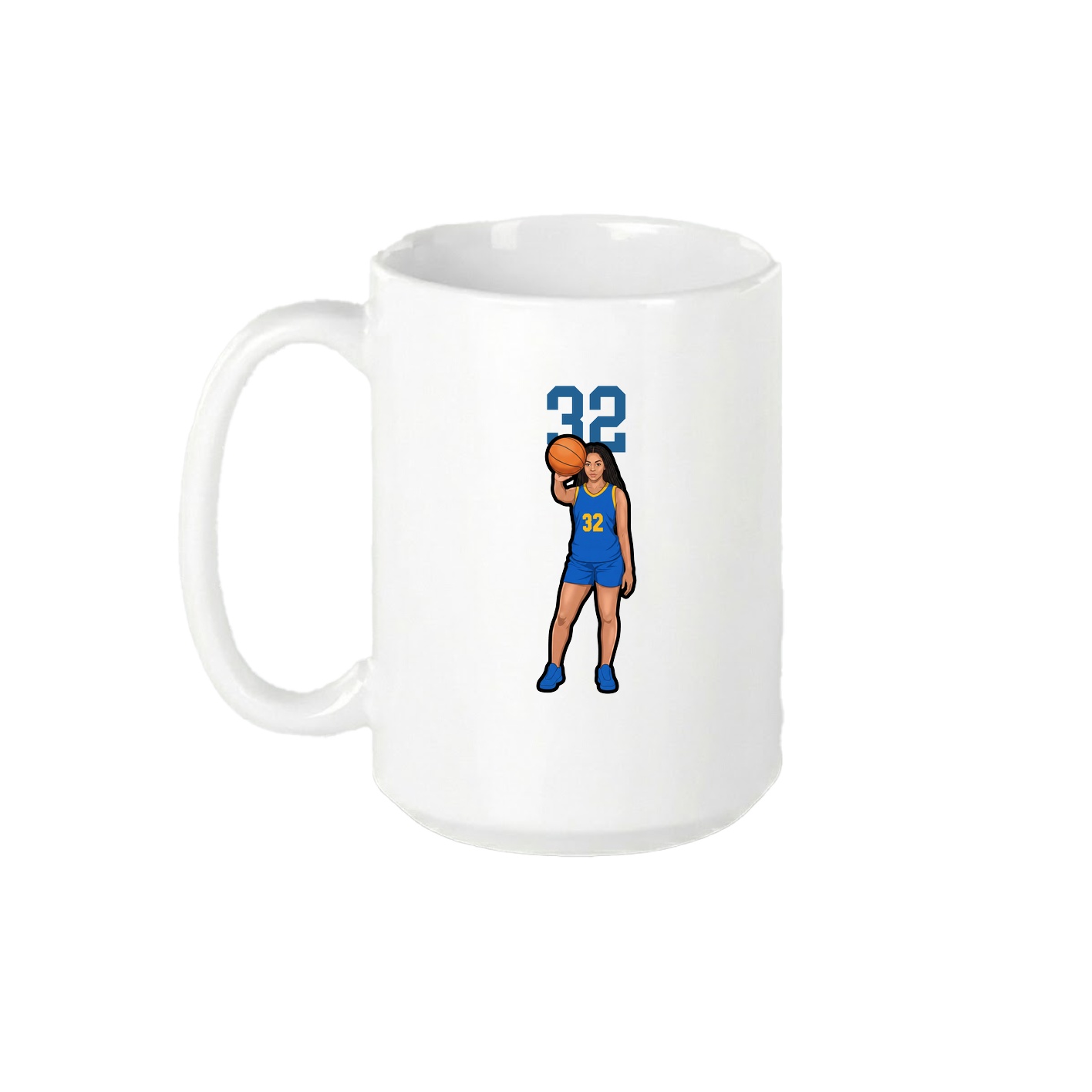 15oz Coffee Mug — Number Top in White