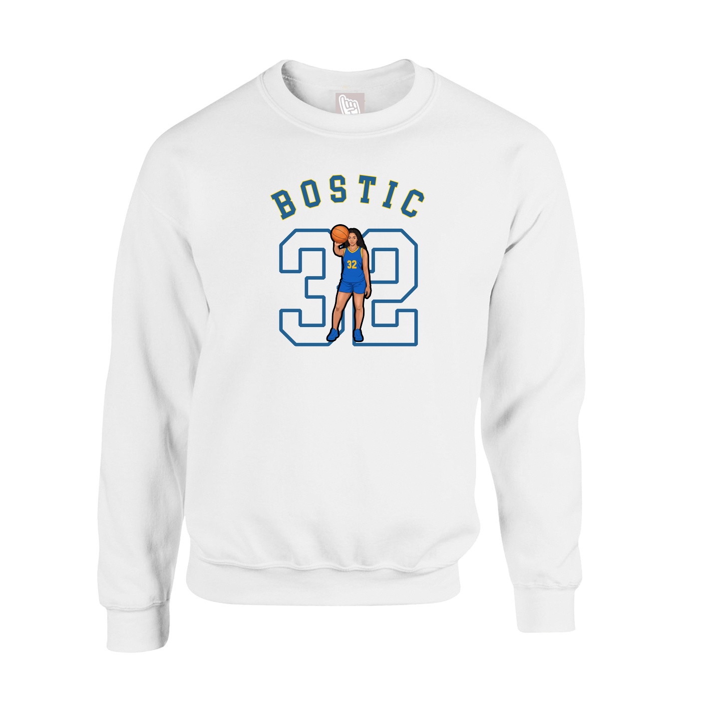 Fleece Crew — Shirsey Arch in White