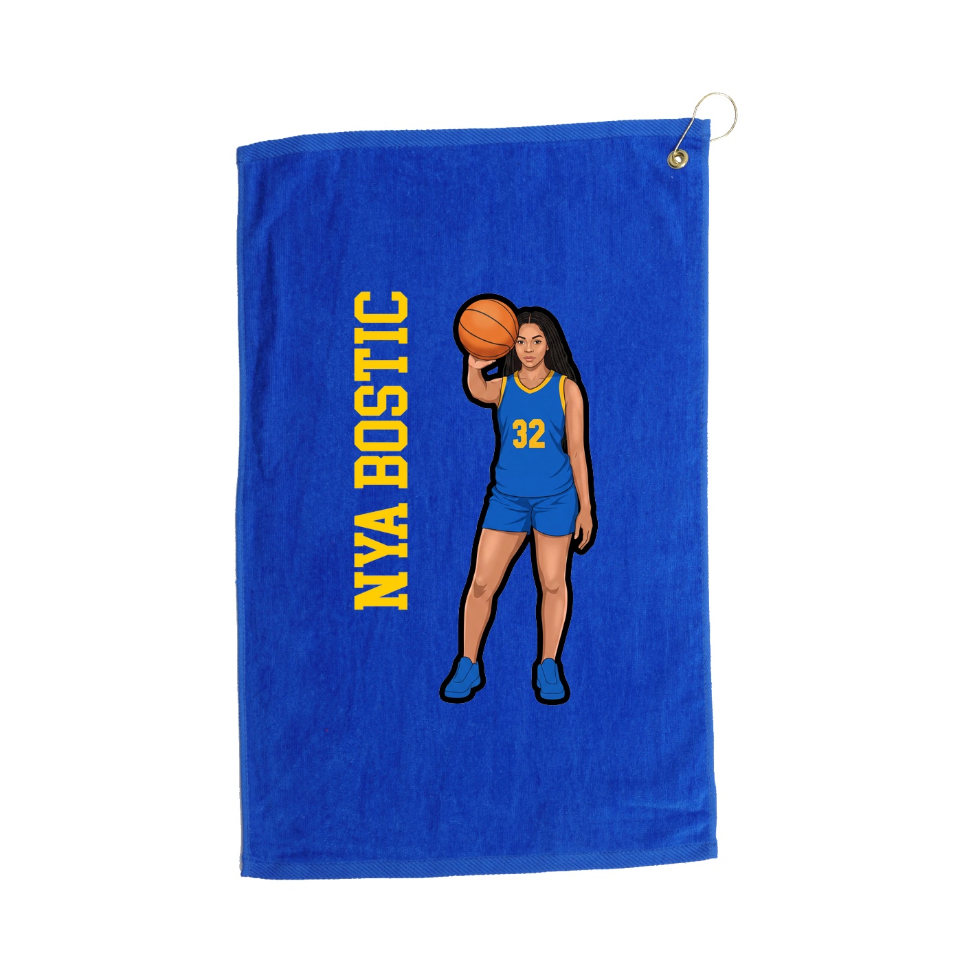Golf Towel — Name Vertical in Royal