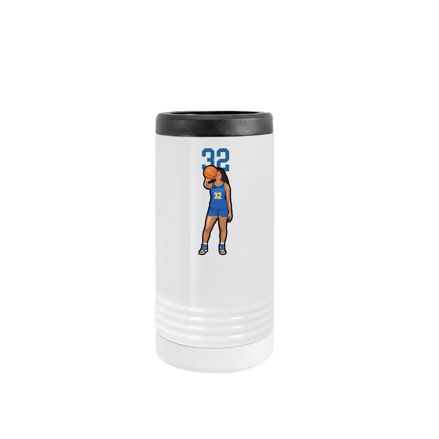 Slim Beverage Holder — Number Top in White