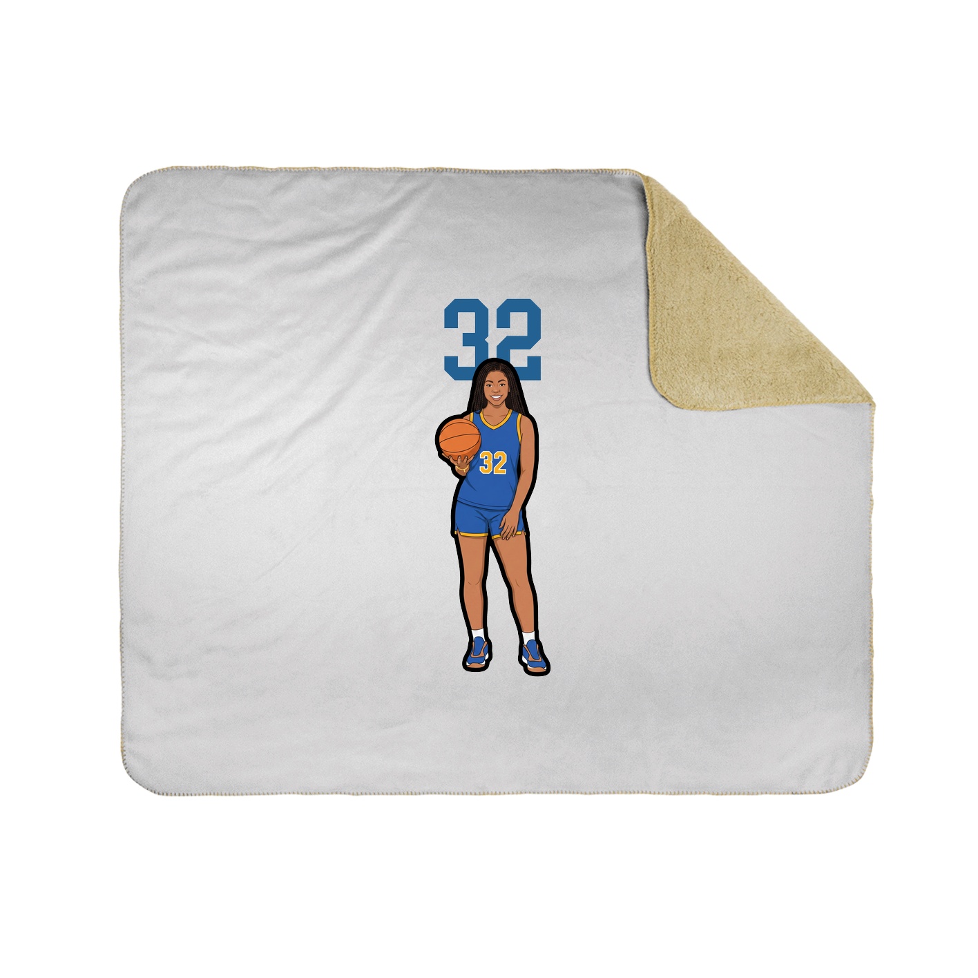 Throw Blanket — Number Top in White