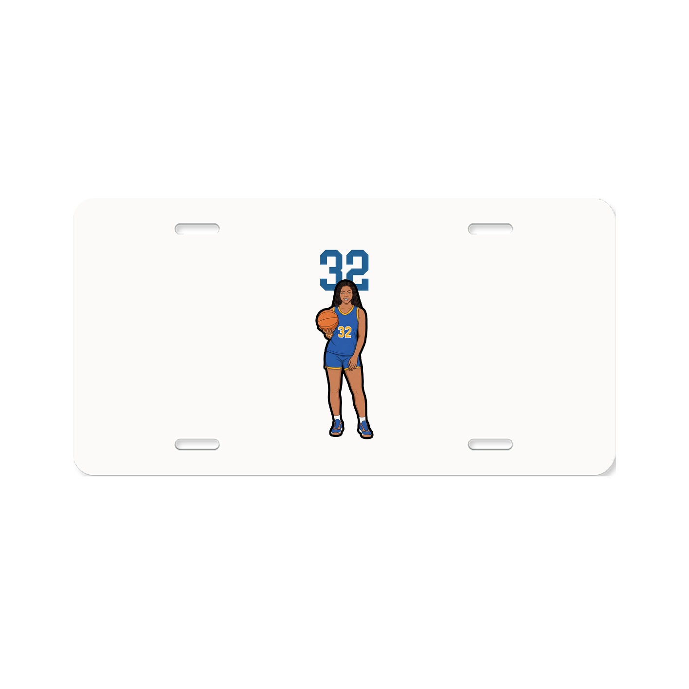 License Plate — Number Top in Classic
