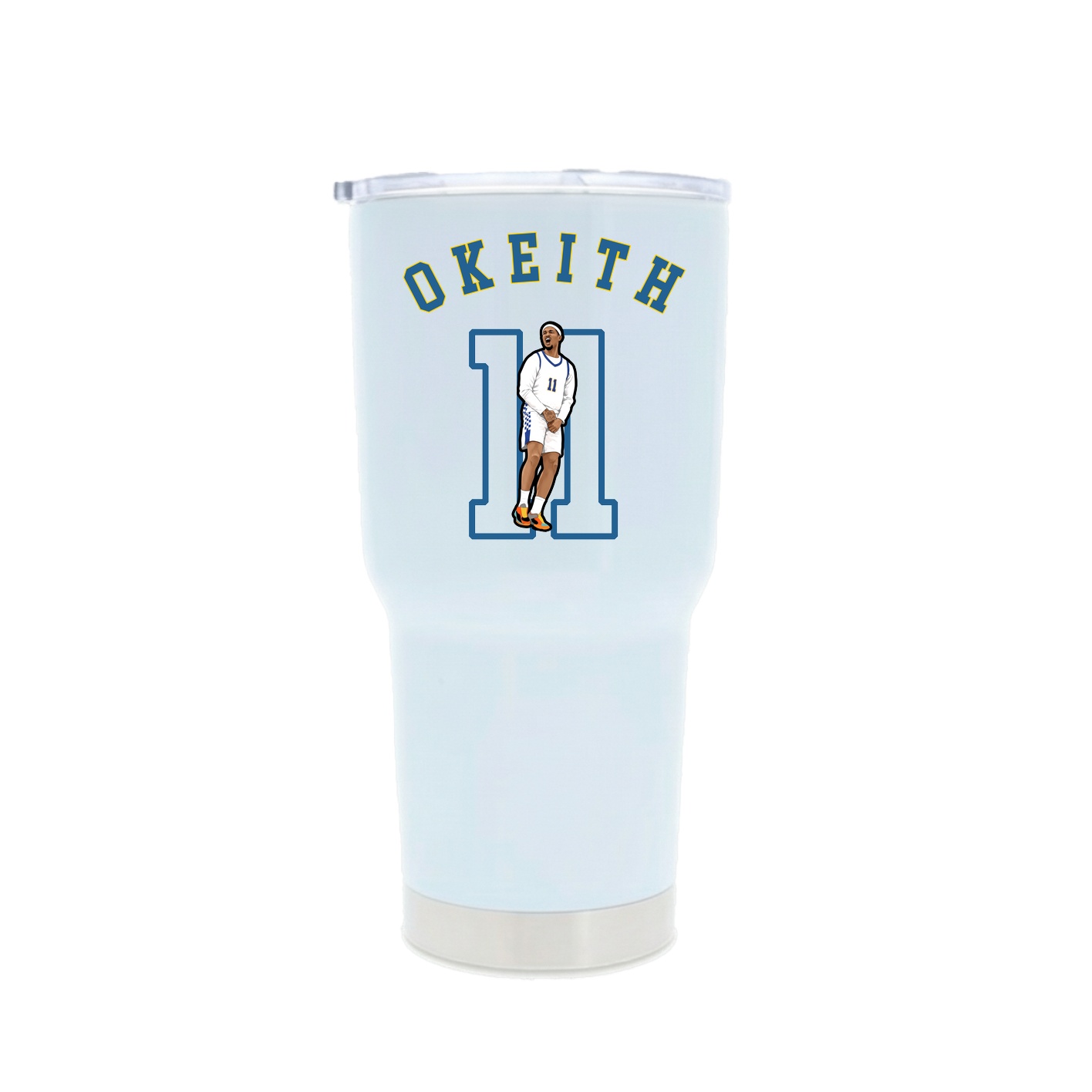 30oz Stainless Steel Tumbler — Shirsey Arch in White