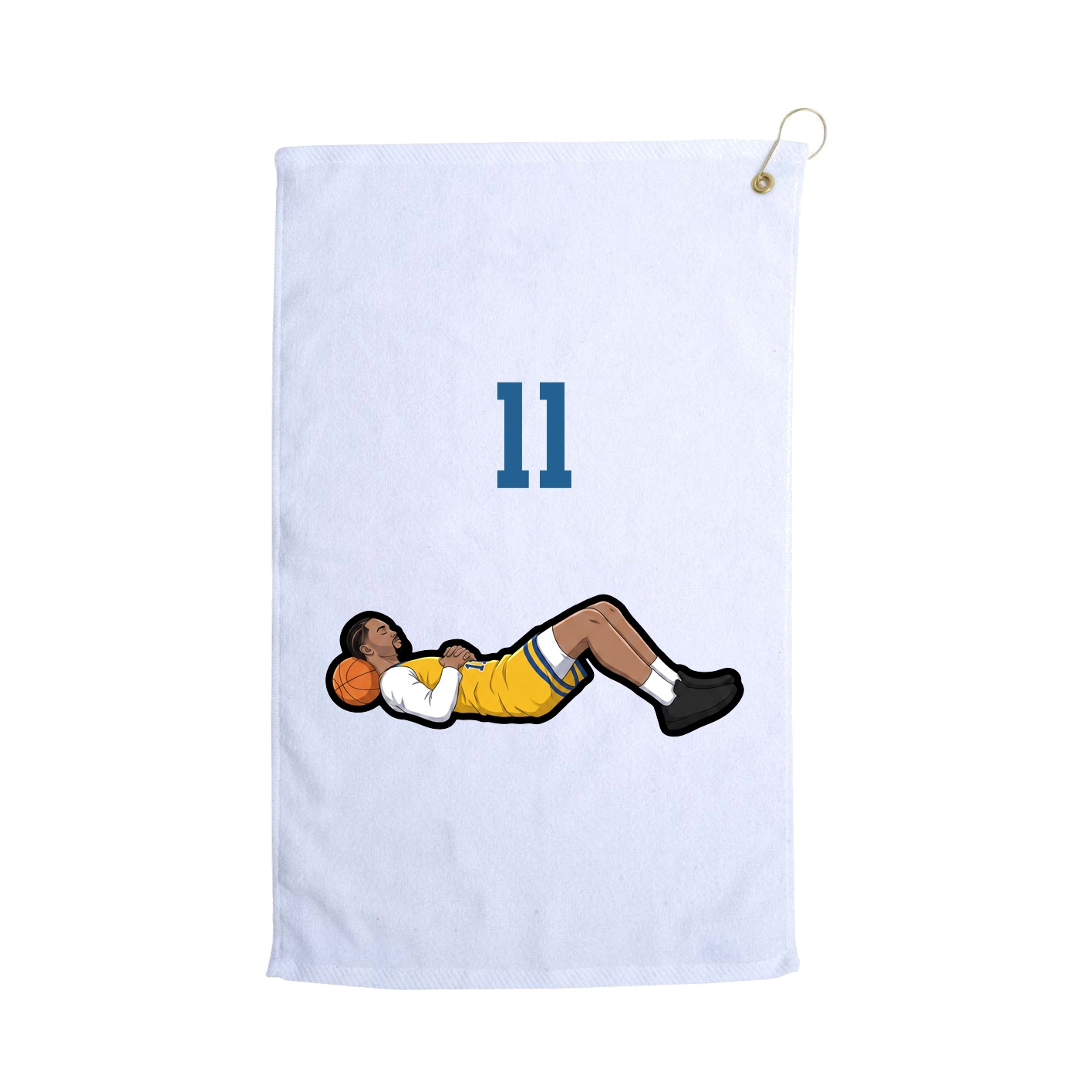 Golf Towel — Number Top in White