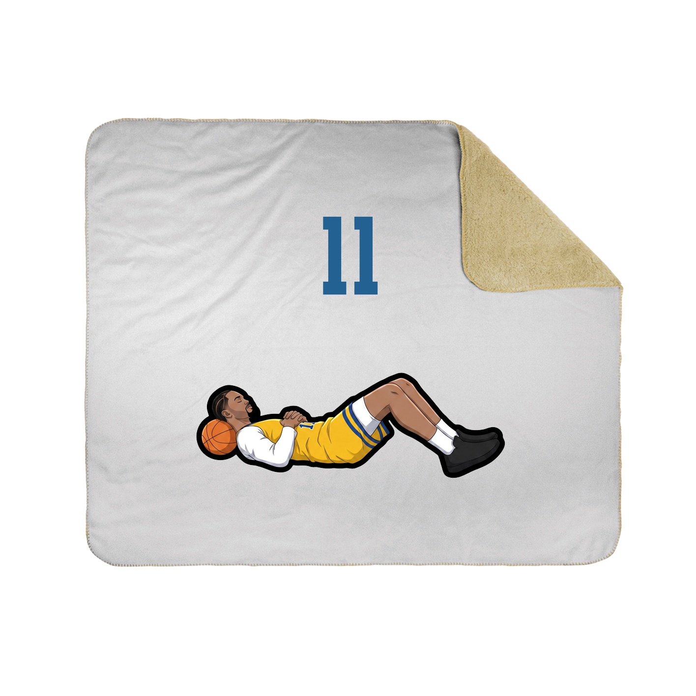 Throw Blanket — Number Top in White