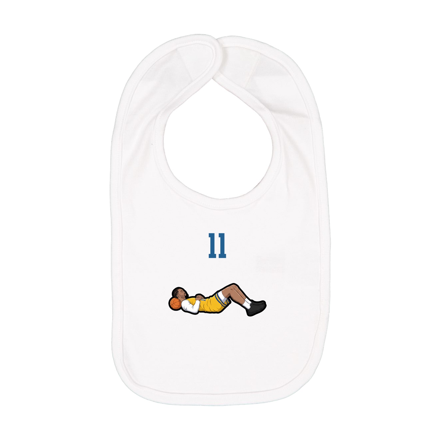Infant Bib — Number Top in White