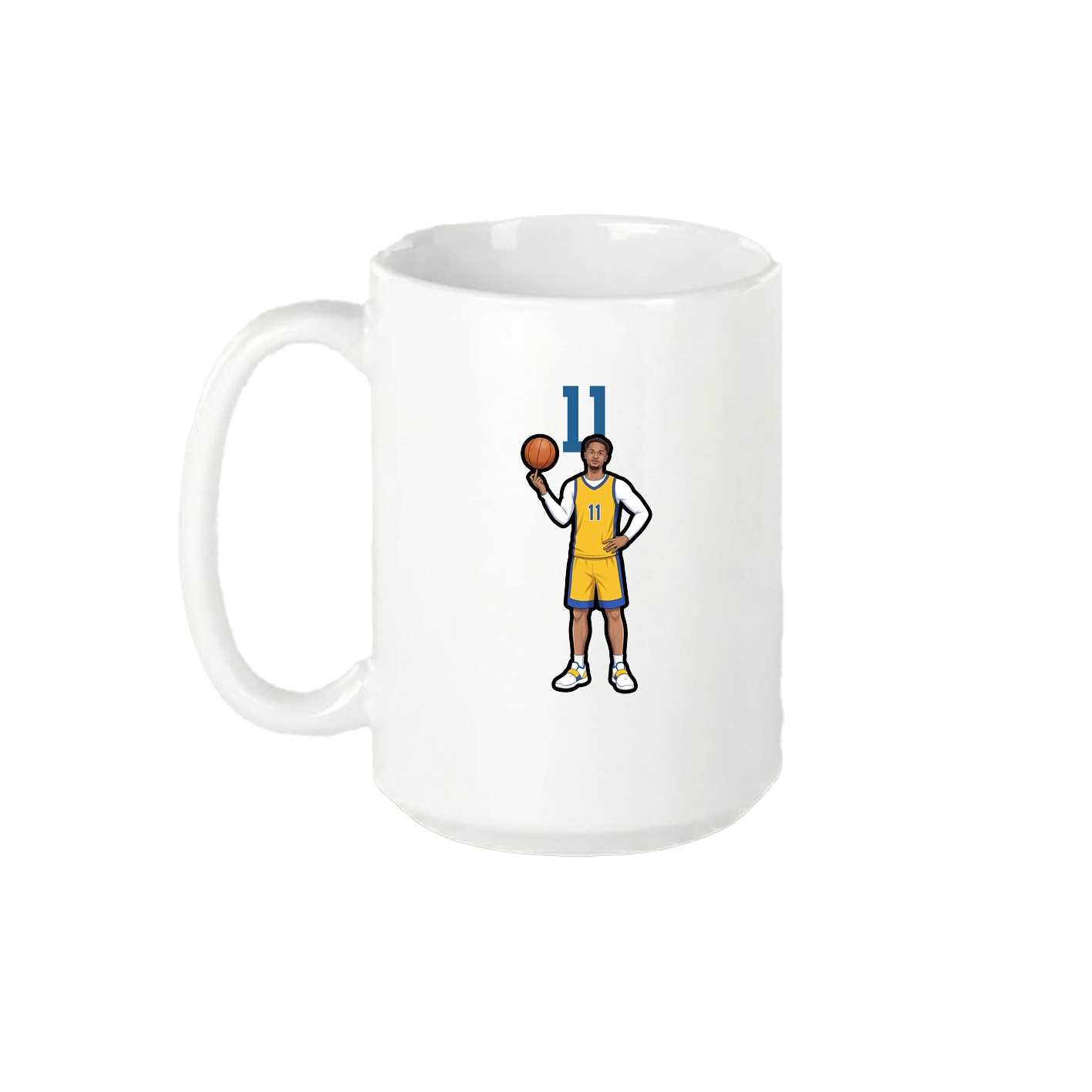 15oz Coffee Mug — Number Top in White