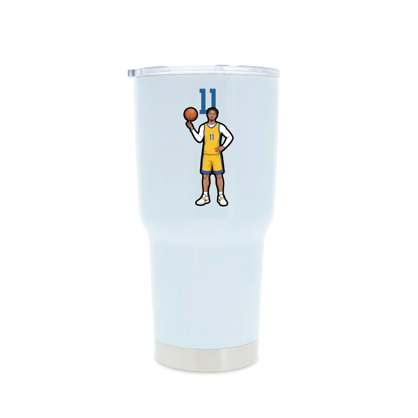 30oz Stainless Steel Tumbler — Number Top in White
