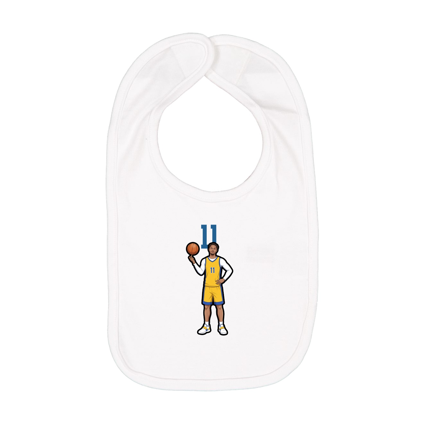 Infant Bib — Number Top in White