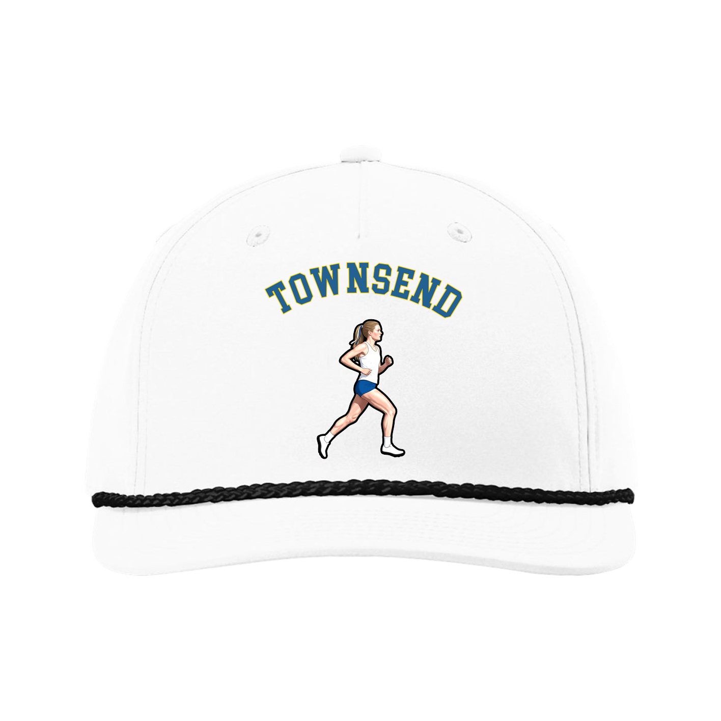 Five-Panel Classic Rope Cap — Shirsey Arch in White