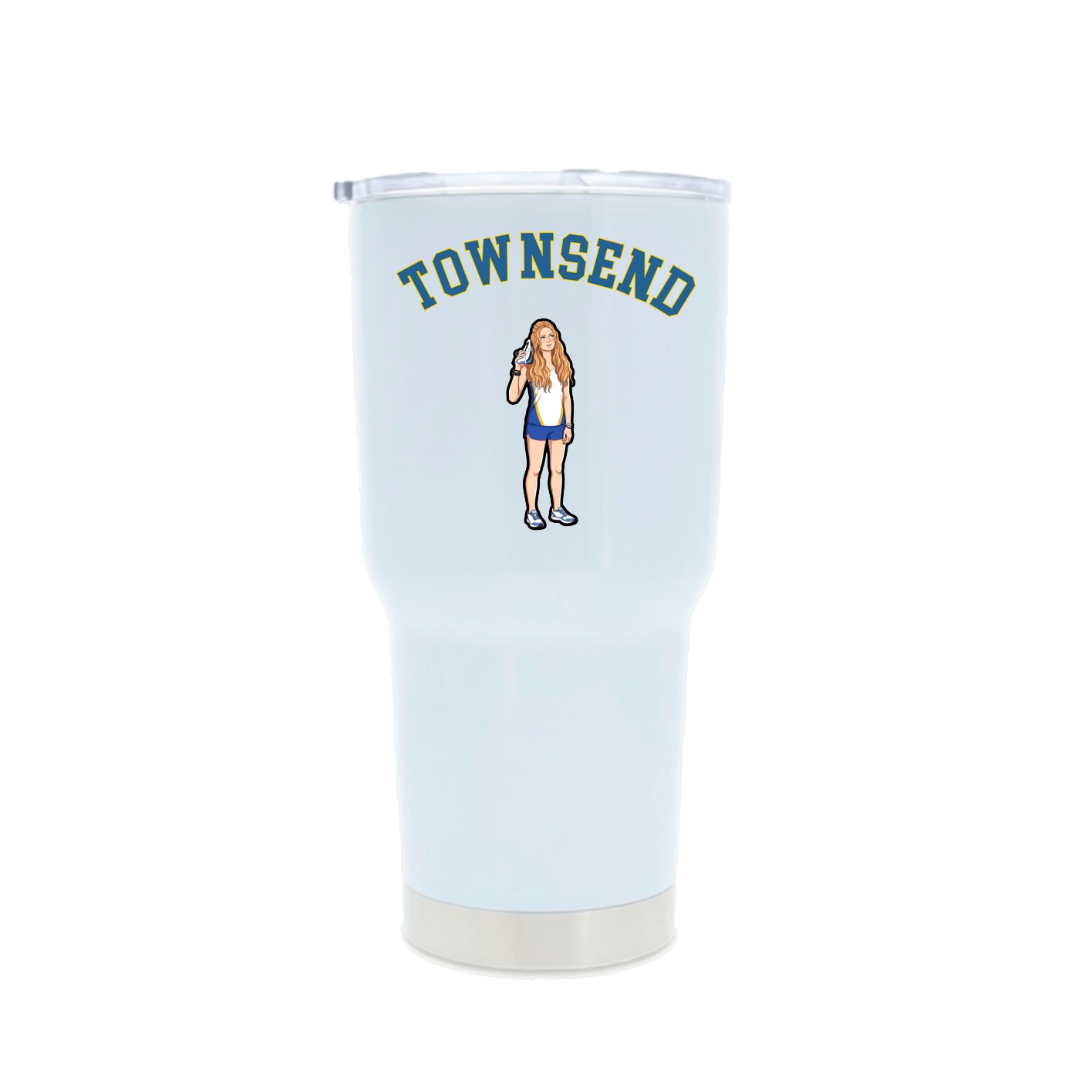 30oz Stainless Steel Tumbler — Shirsey Arch in White