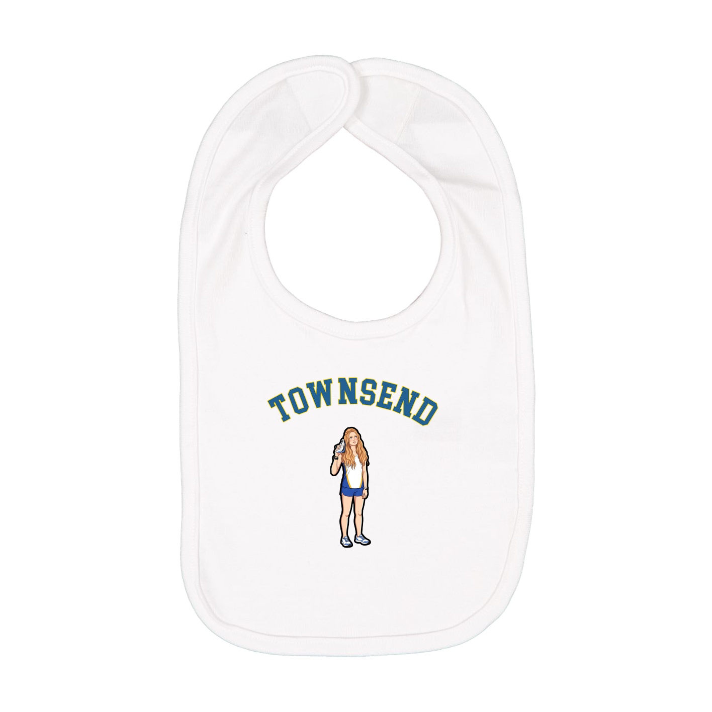 Infant Bib — Shirsey Arch in White