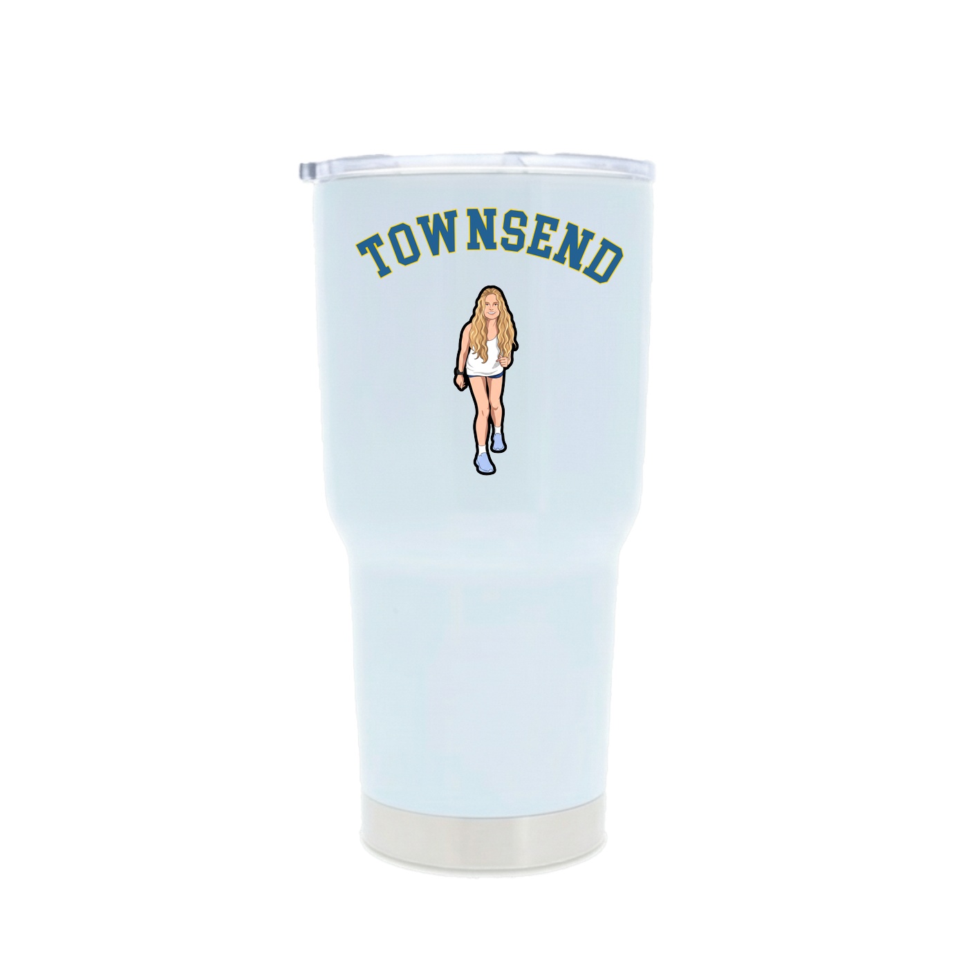 30oz Stainless Steel Tumbler — Shirsey Arch in White