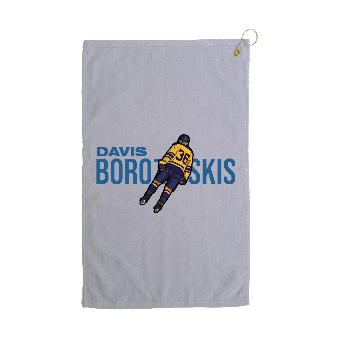 Golf Towel — Player Name in Grey