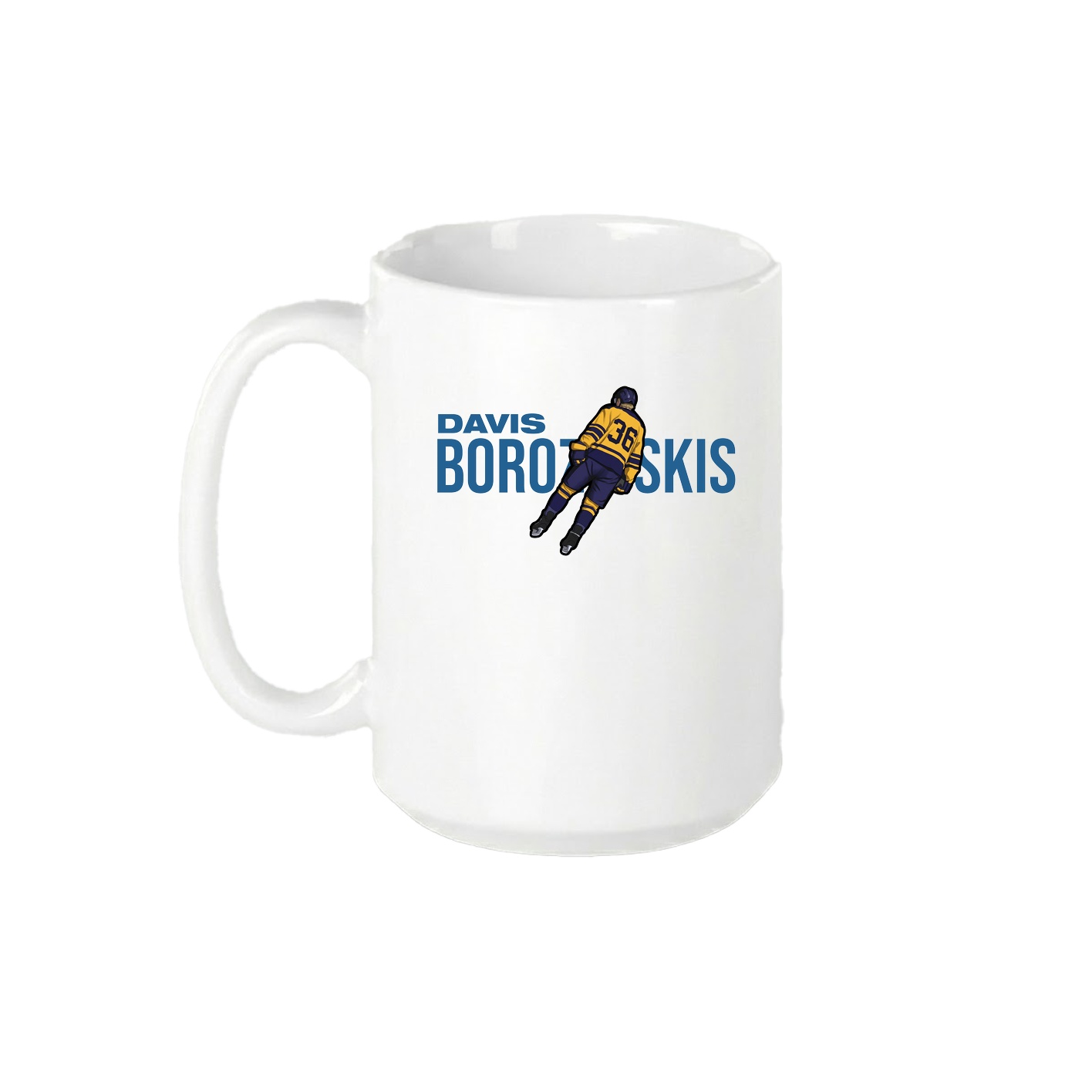 15oz Coffee Mug — Player Name in White