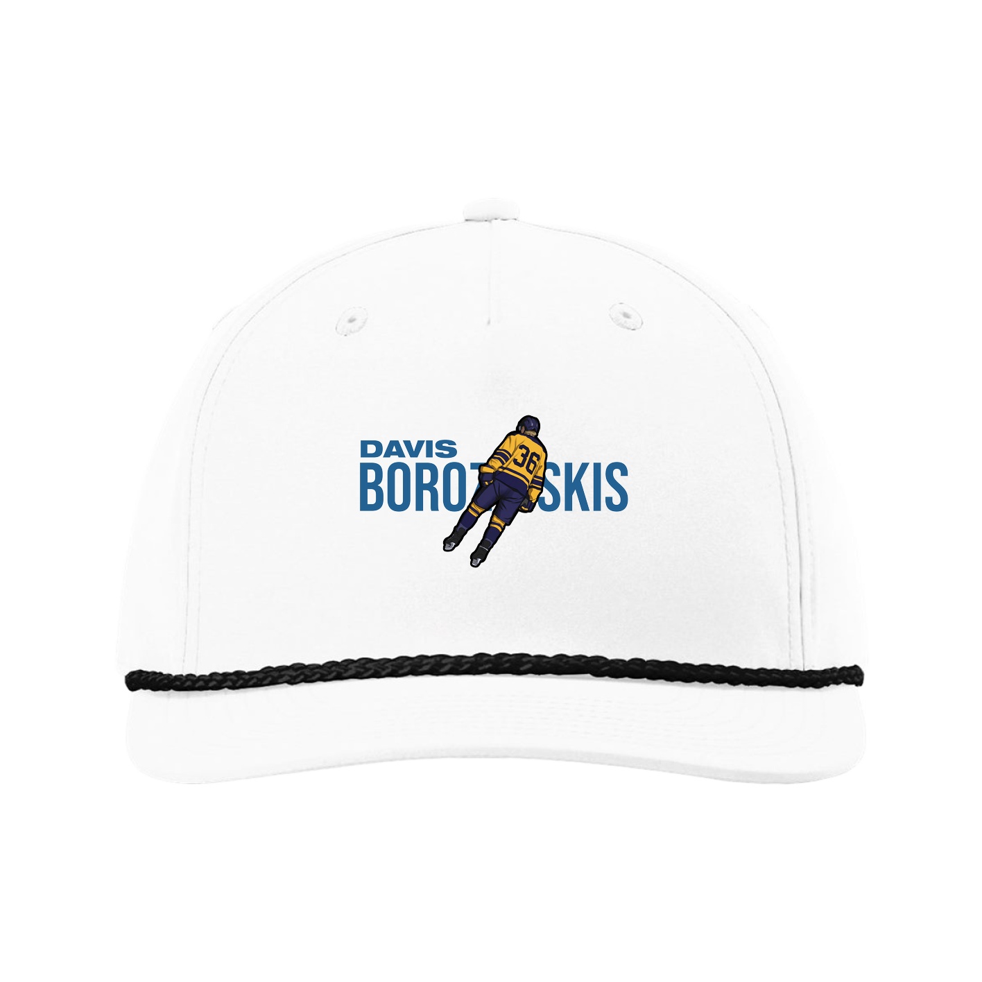 Five-Panel Classic Rope Cap — Player Name in White