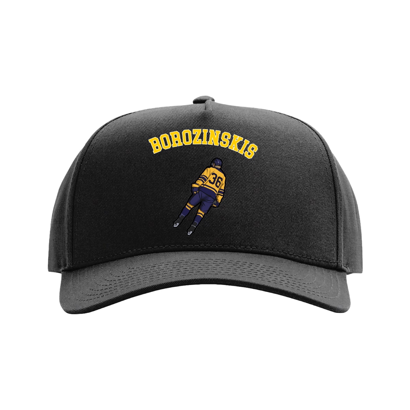 Full Fabric Five-Panel Champ Cap — Shirsey Arch in Black