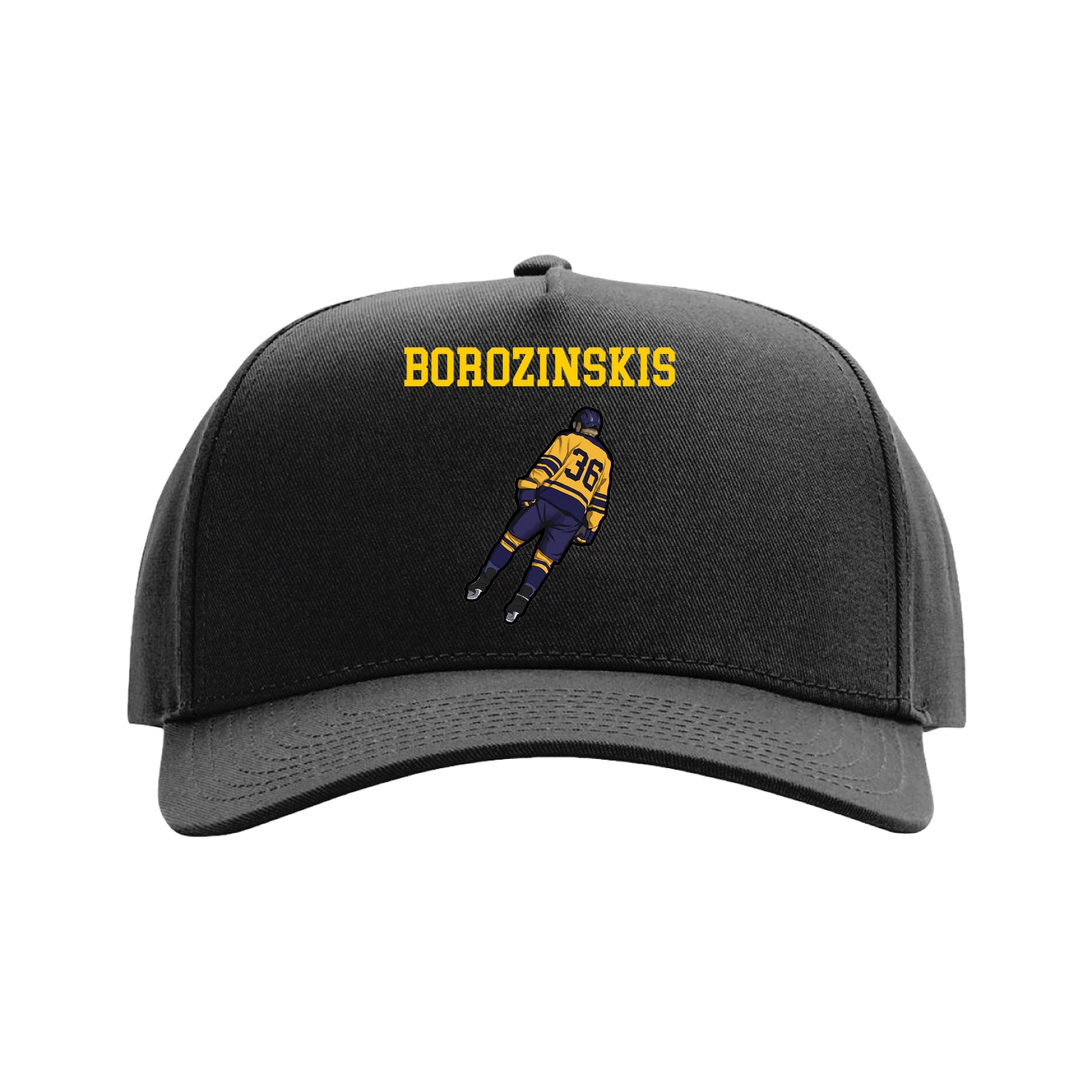 Full Fabric Five-Panel Champ Cap — Shirsey in Black