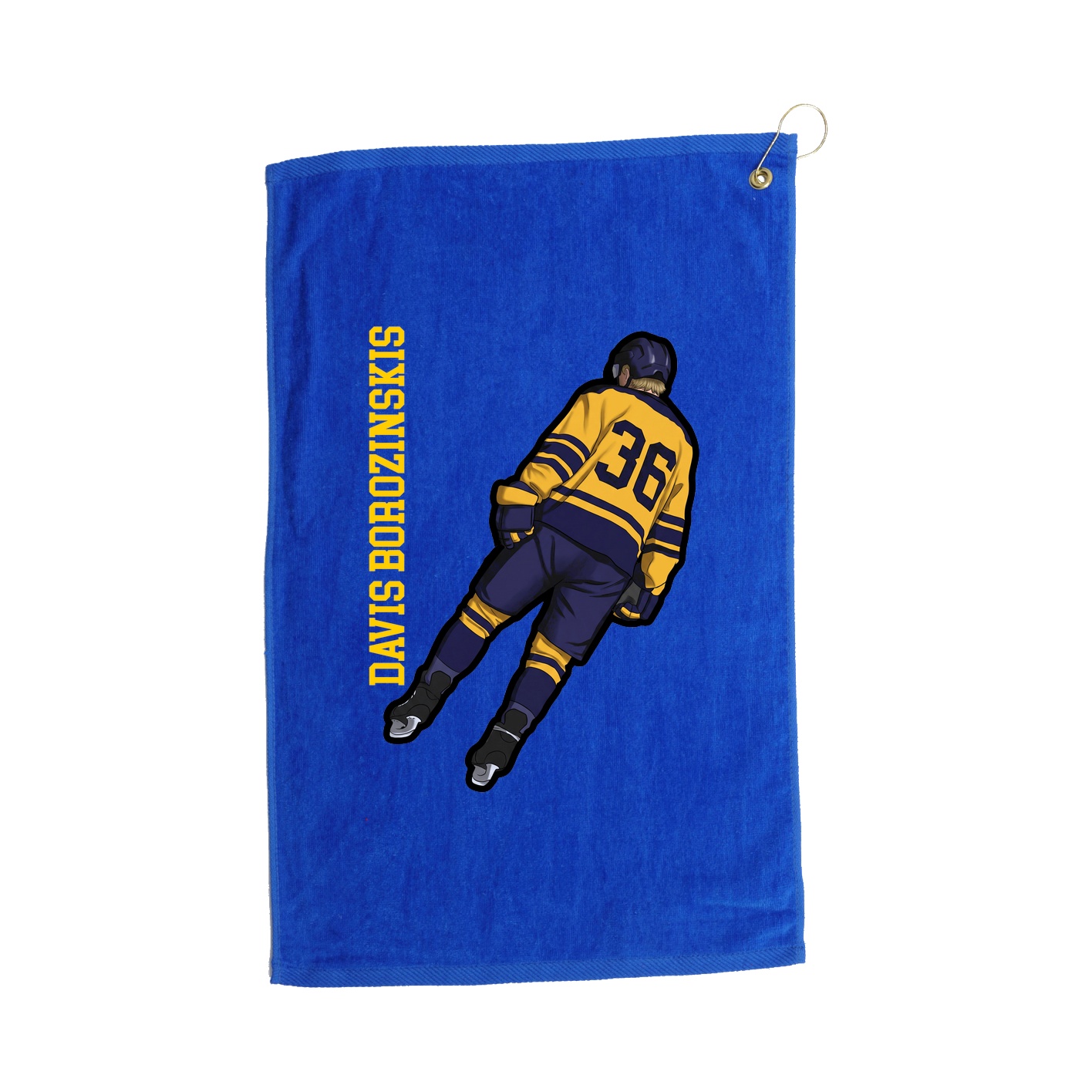Golf Towel — Name Vertical in Royal