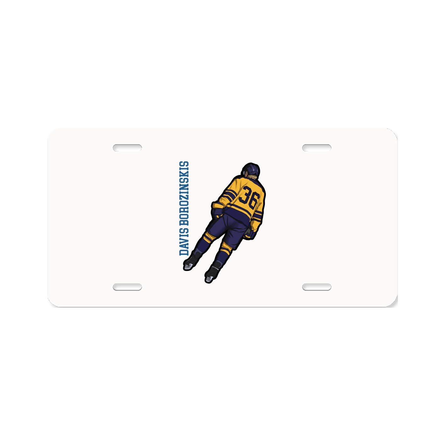 License Plate — Name Vertical in Classic