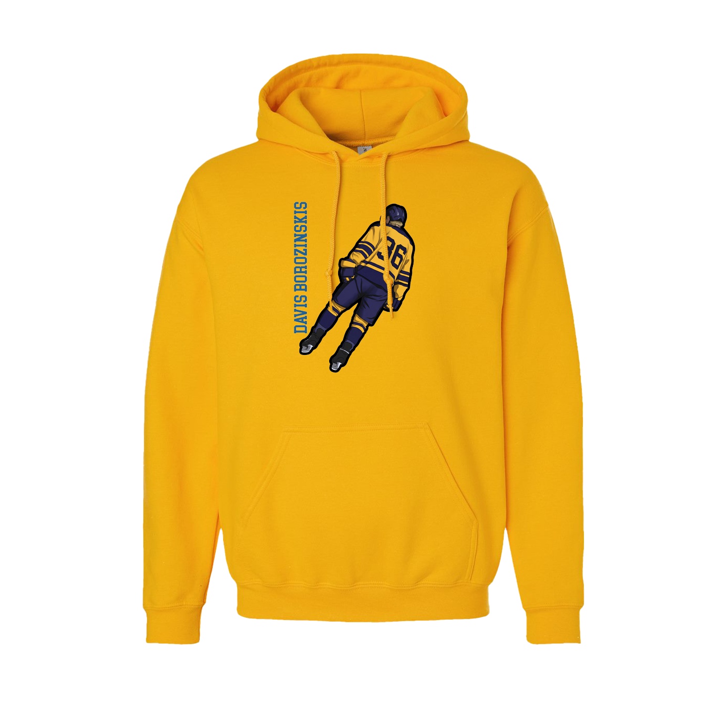 Hoodie — Name Vertical in Gold