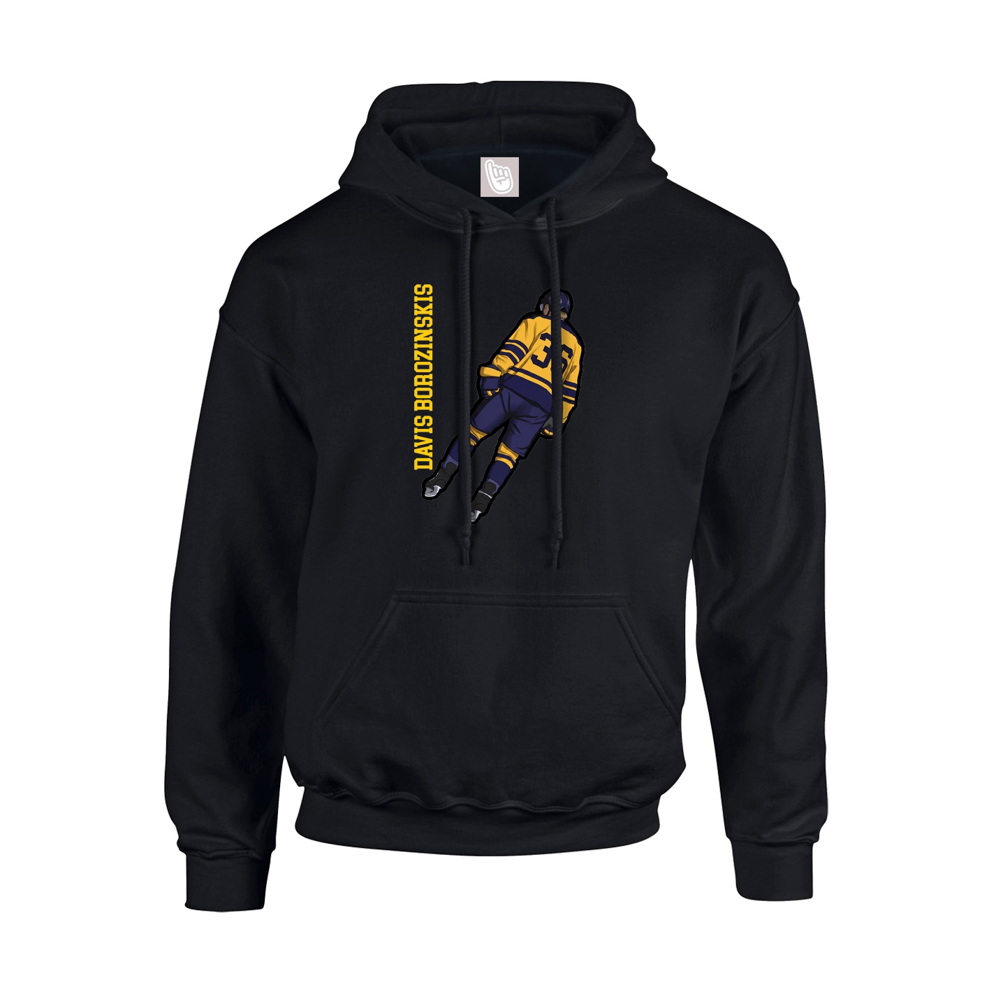 Youth Hoodie — Name Vertical in Black