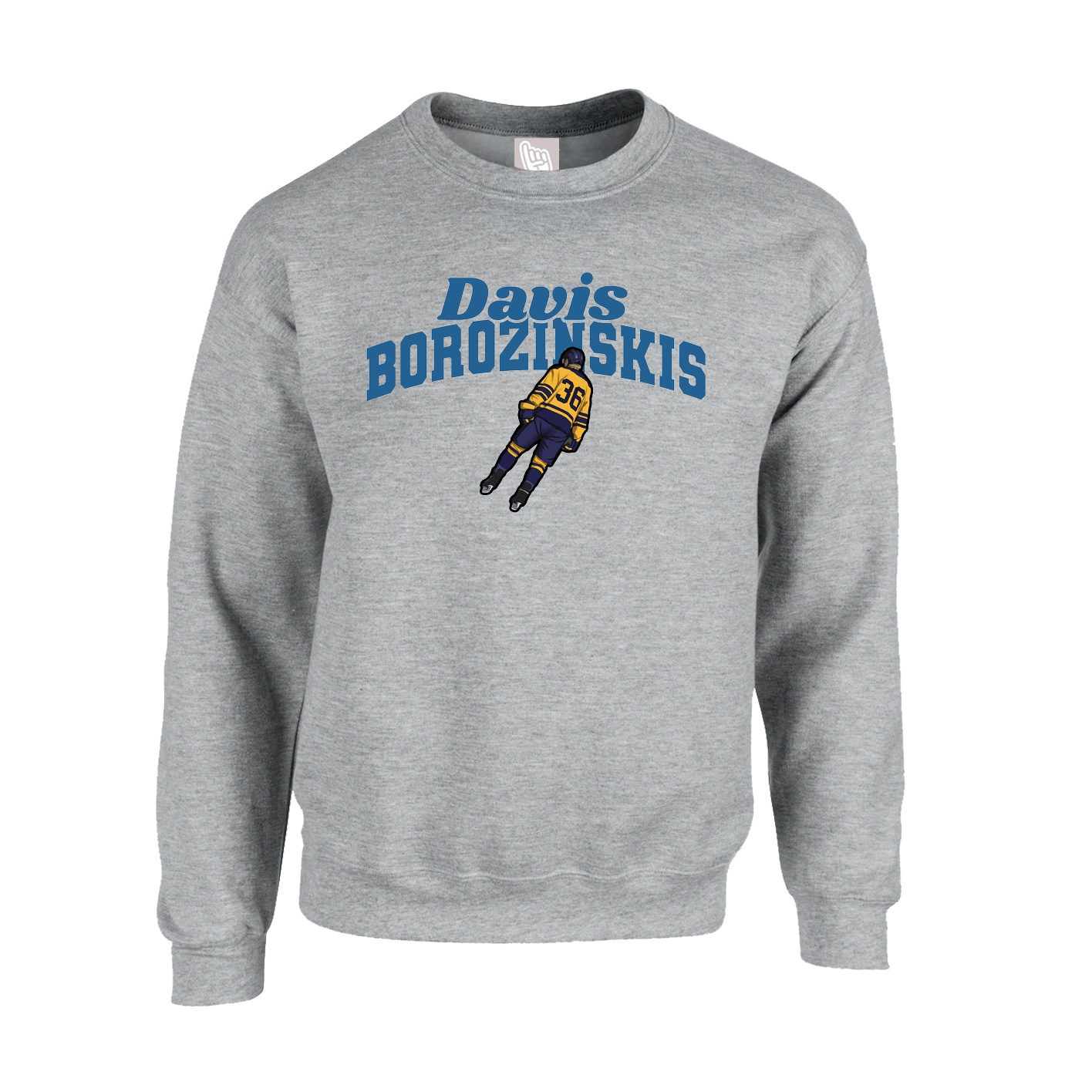 Fleece Crew — Signature Arch in Grey