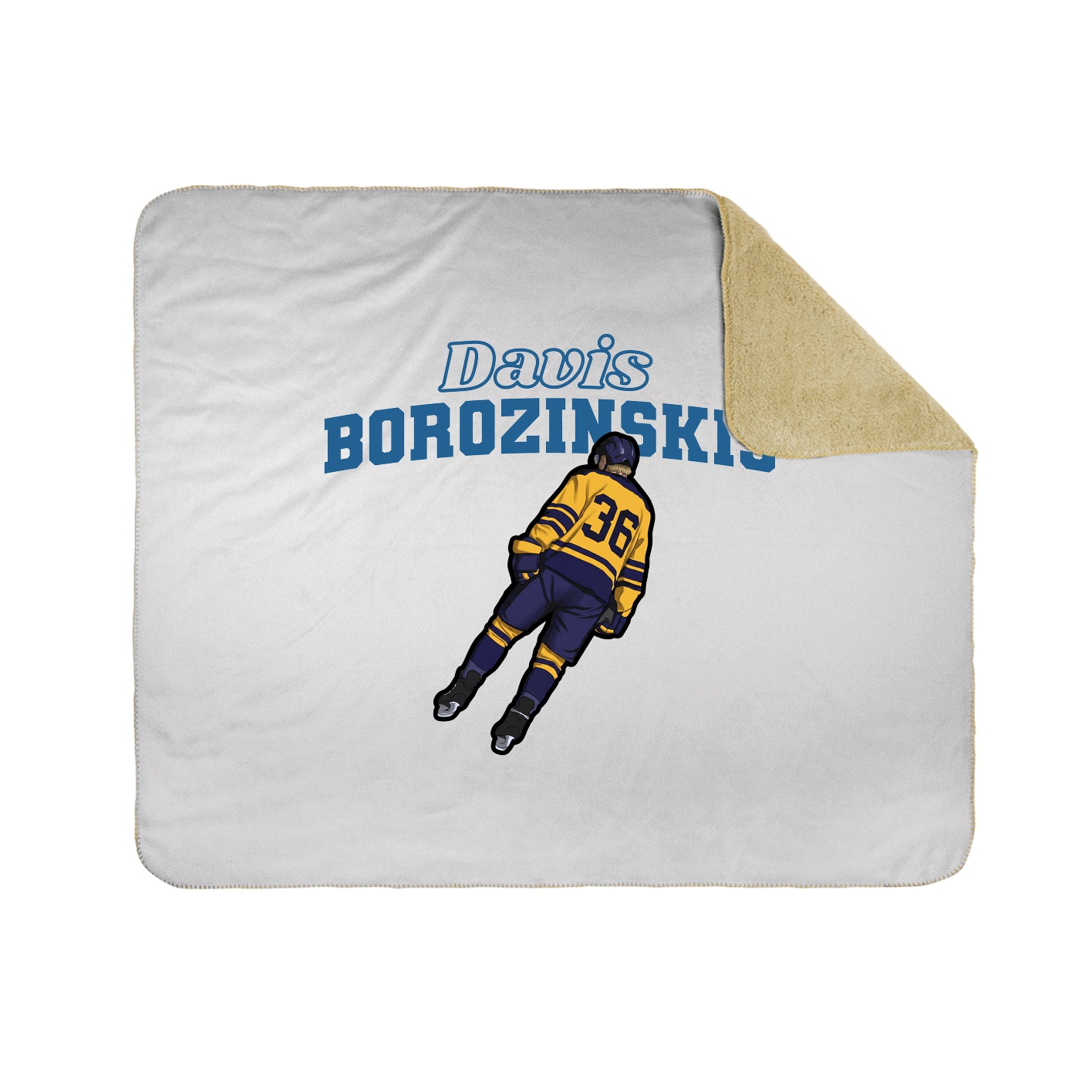Throw Blanket — Name Arch in White
