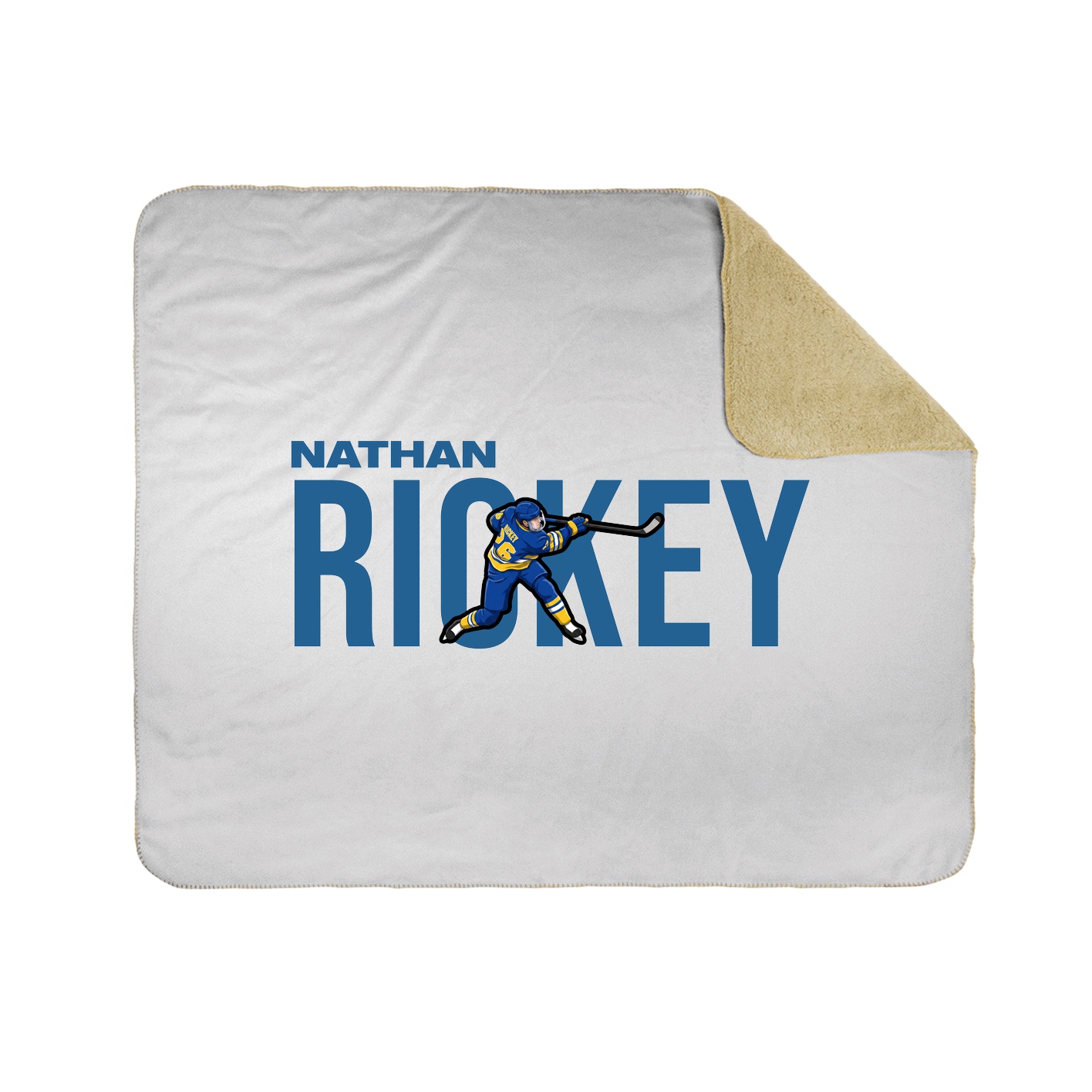 Throw Blanket — Player Name in White