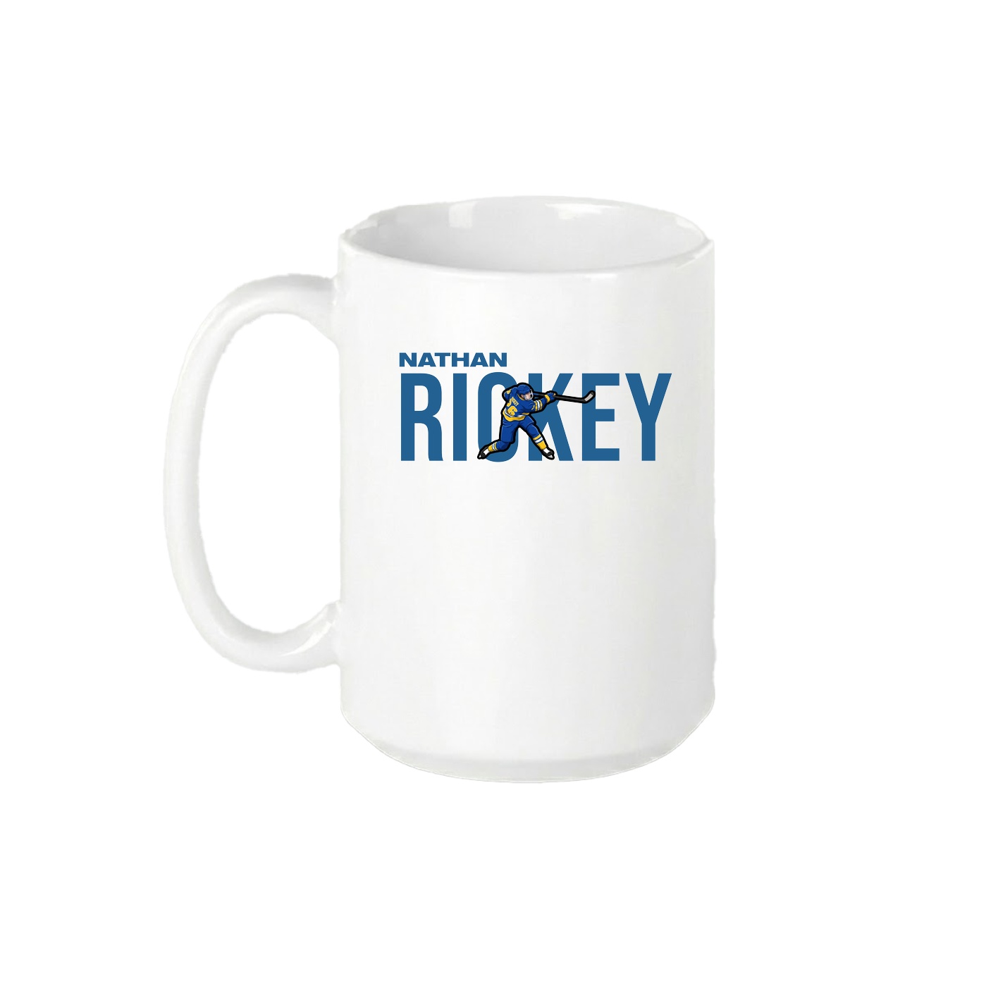 15oz Coffee Mug — Player Name in White