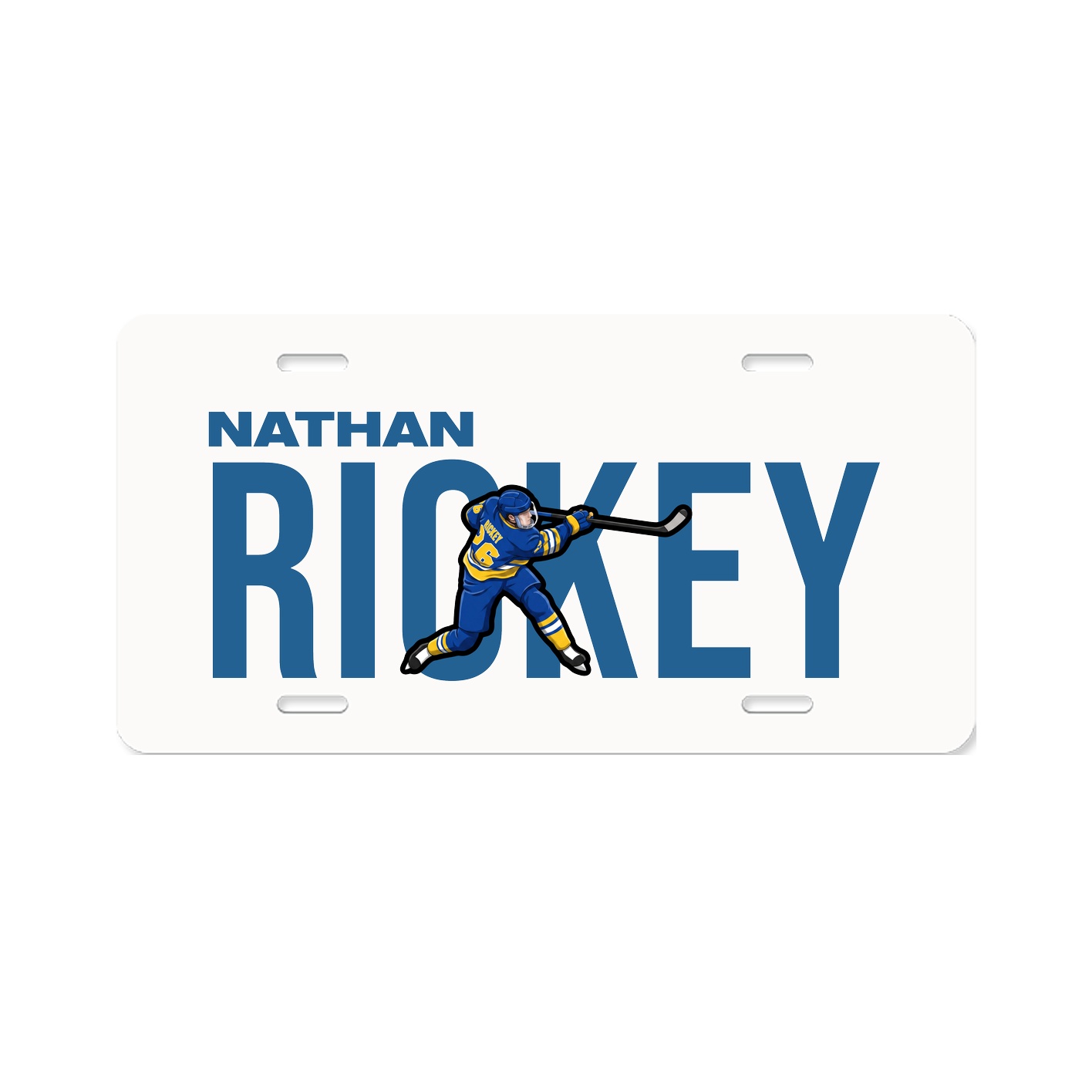 License Plate — Player Name in Classic