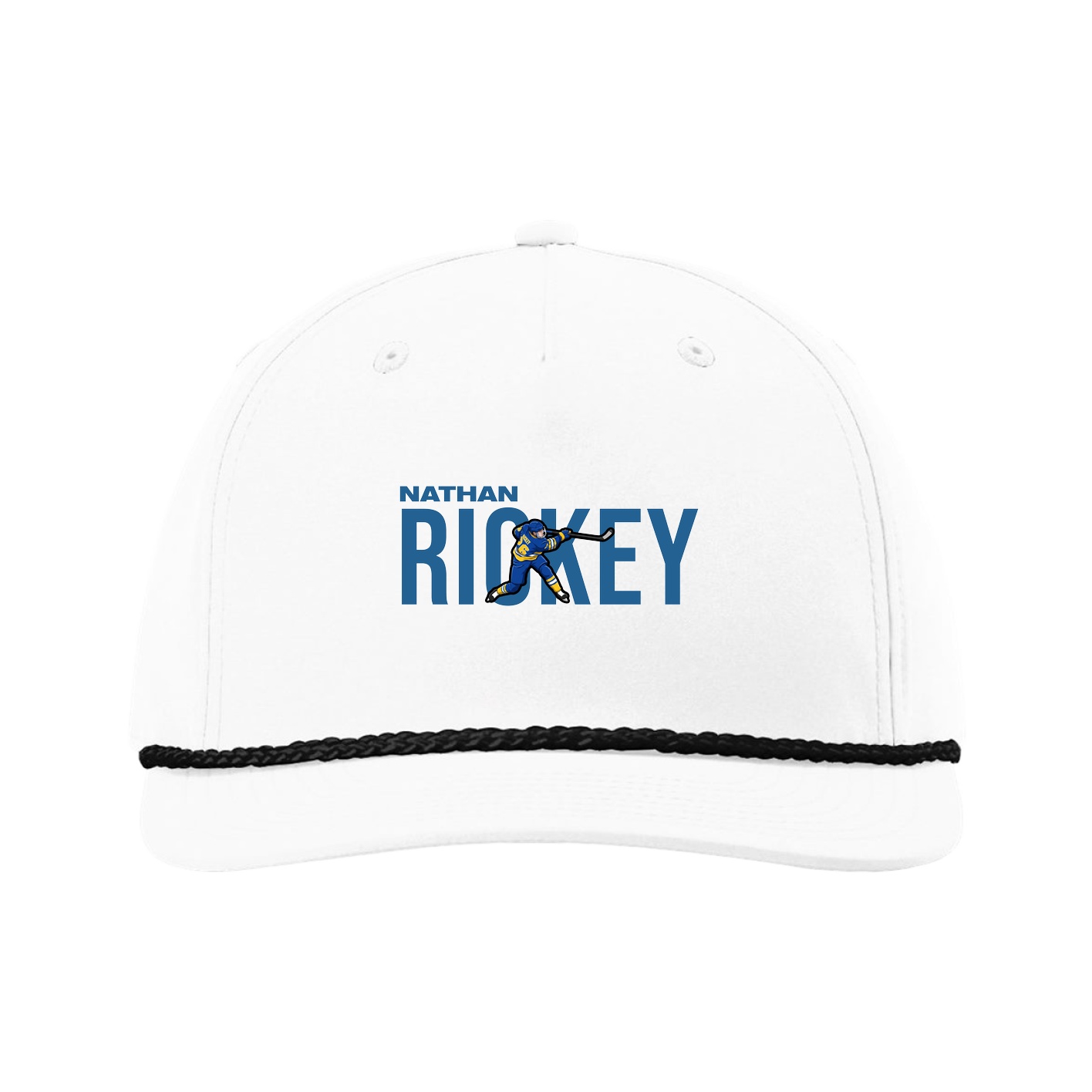 Five-Panel Classic Rope Cap — Player Name in White
